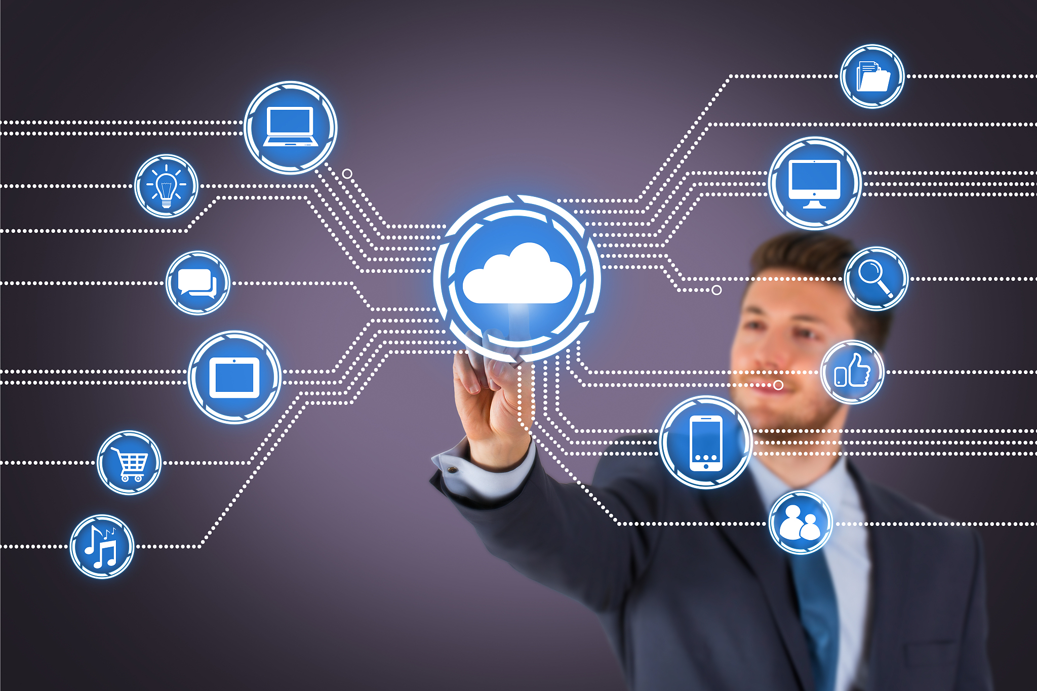 business cloud computing concept