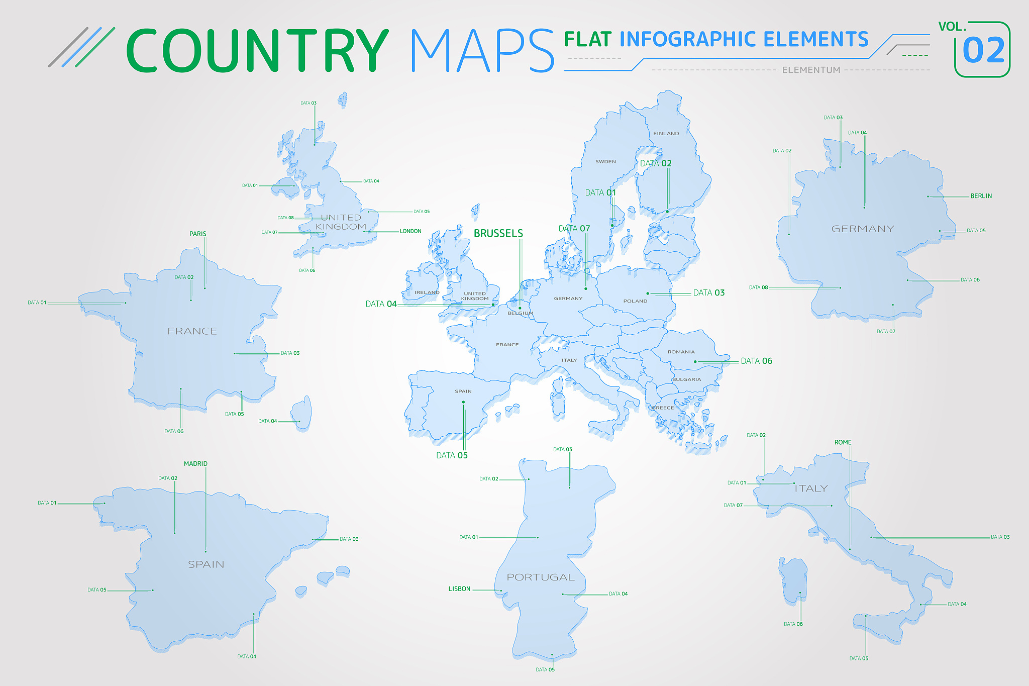 europe, united kingdom, france, spain, portugal, italy and germa