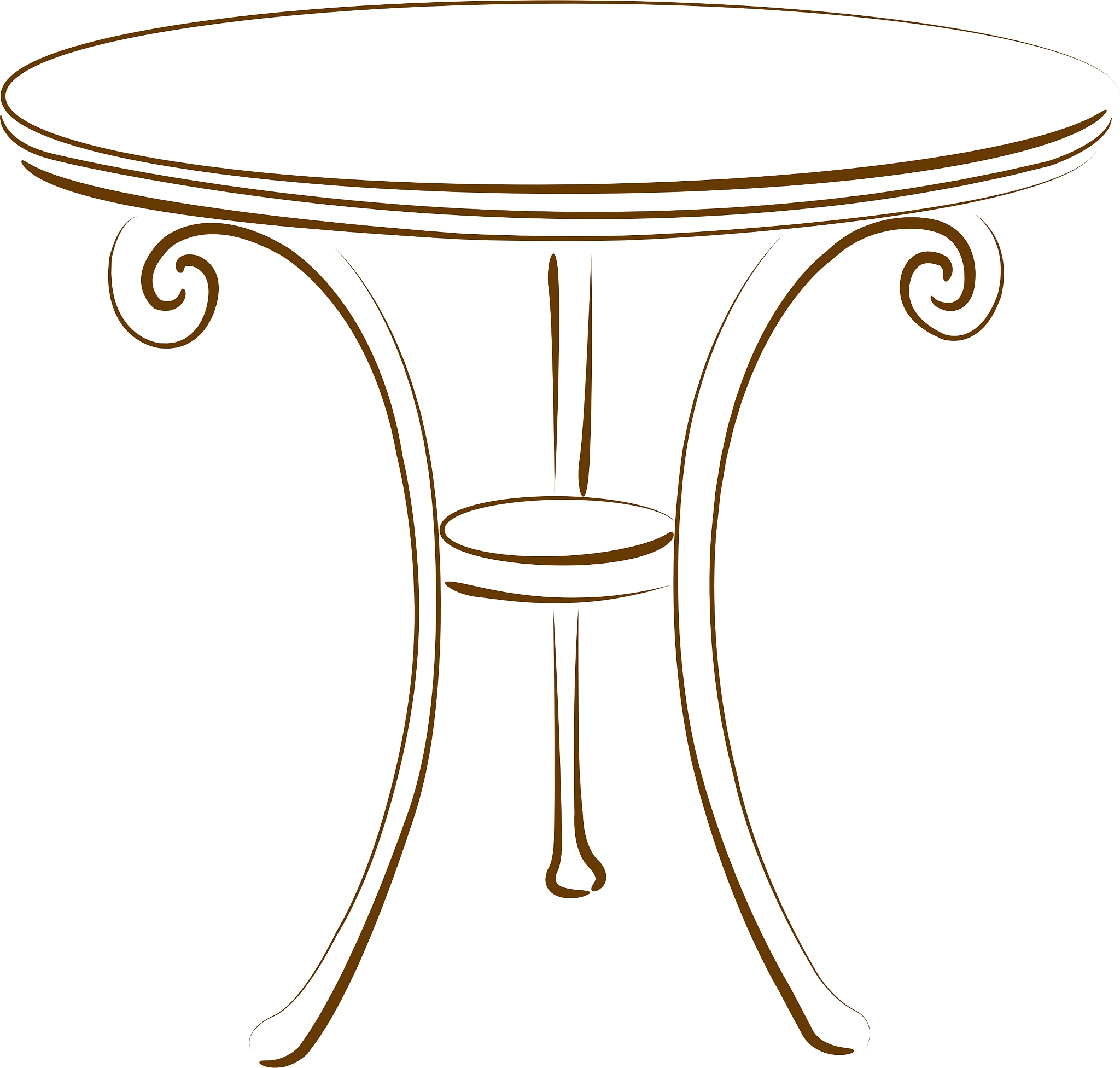 sketched table