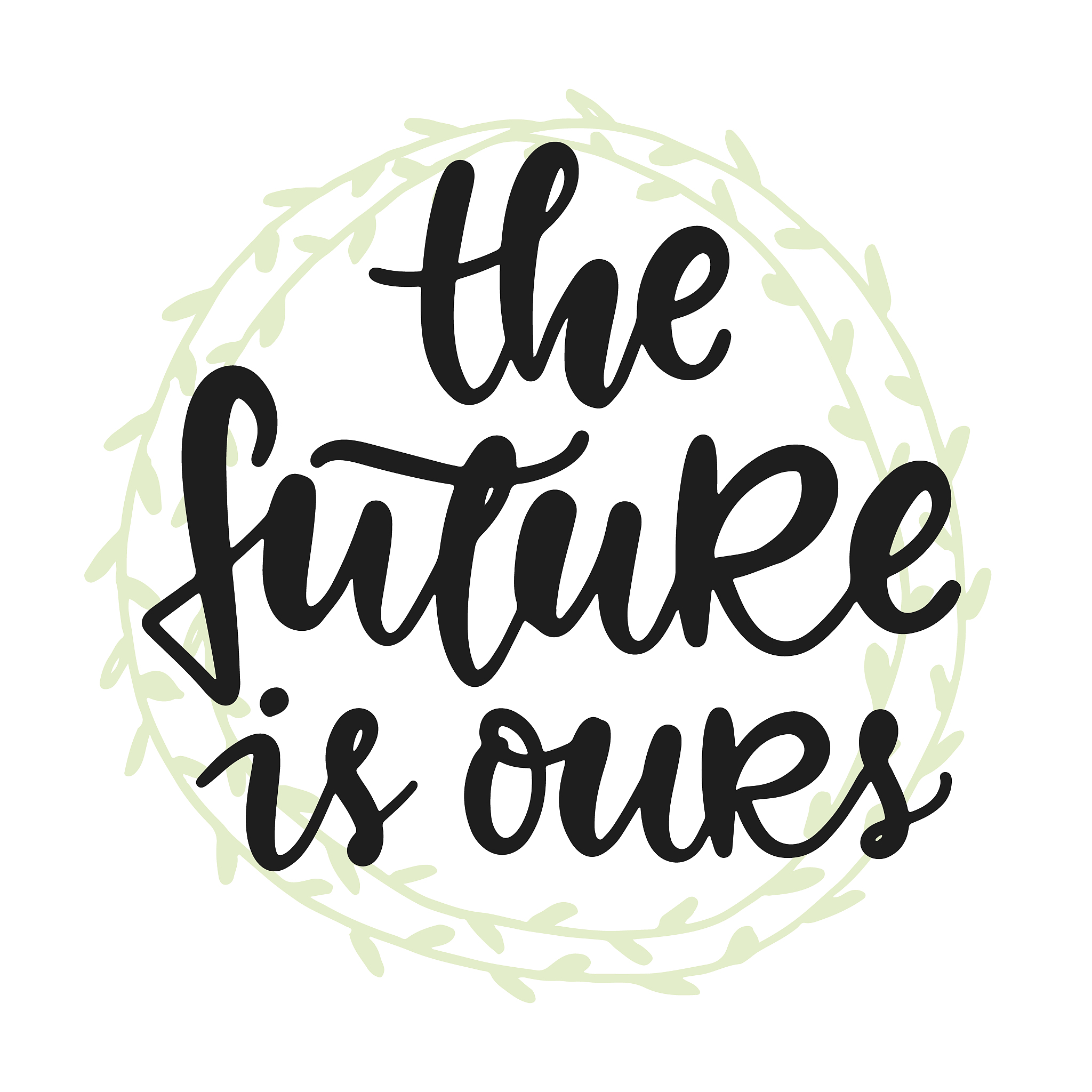 the future is ours poster. greeting card