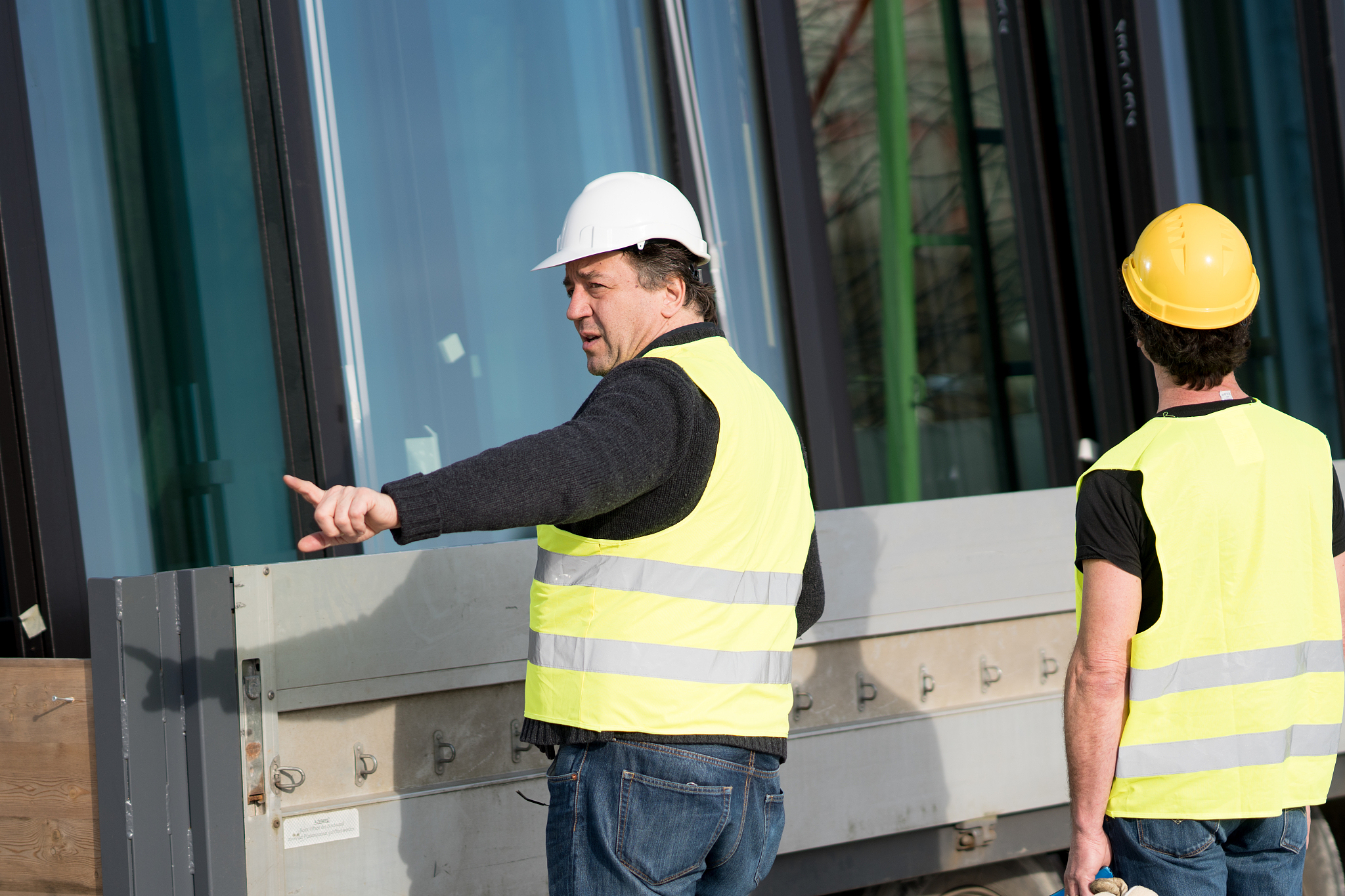 workers at construction site