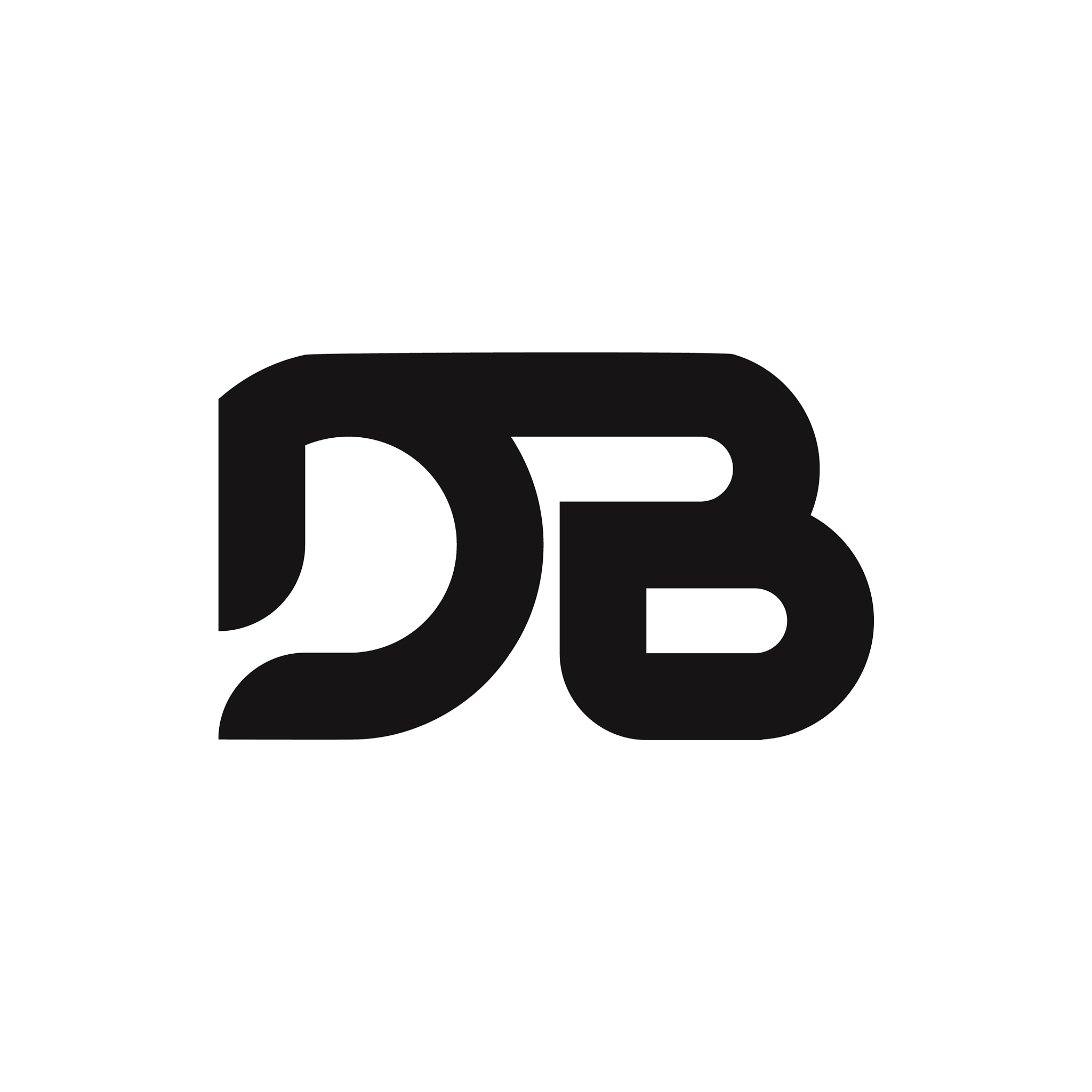 db letter logo design with simple style