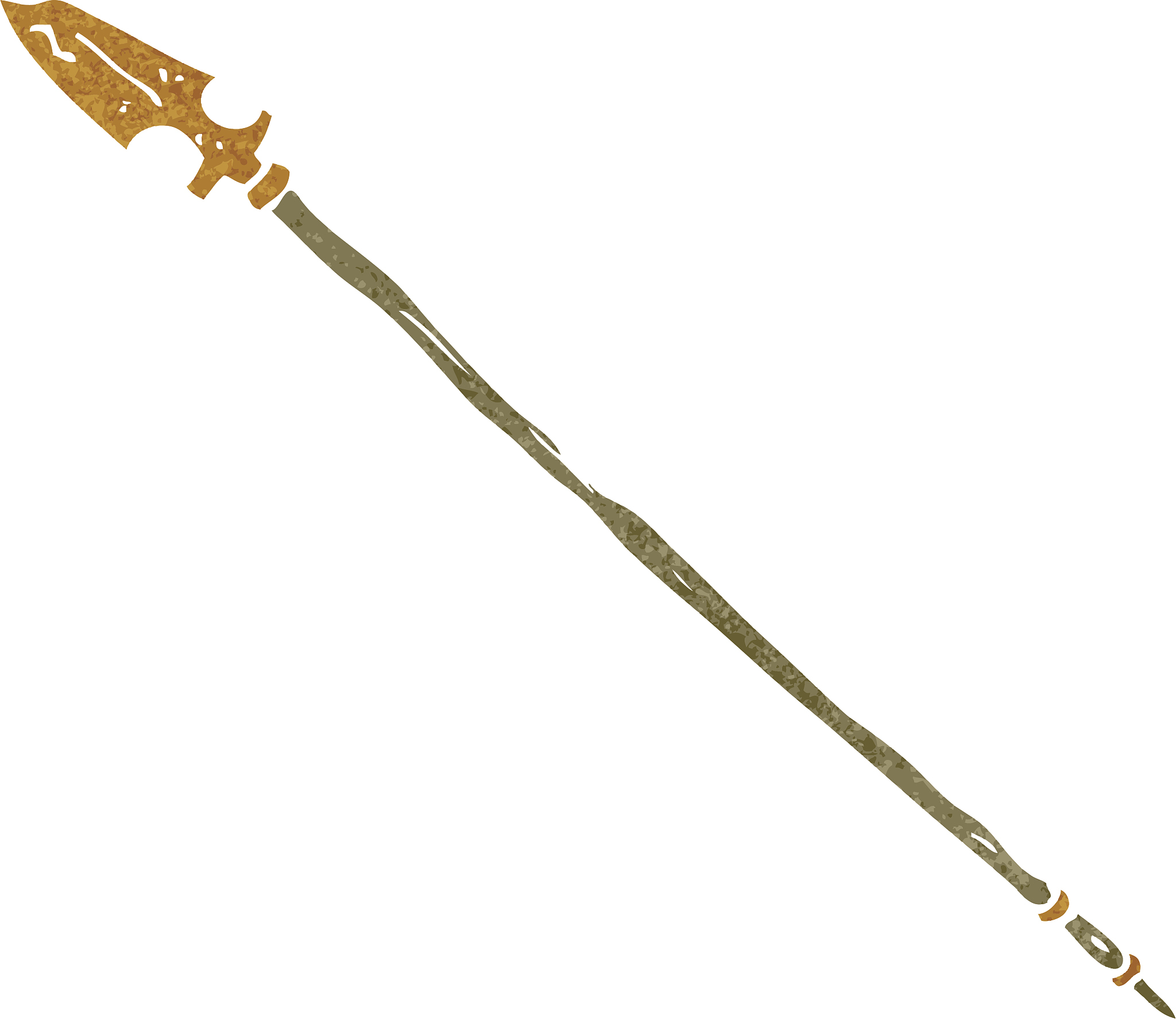 retro cartoon spear