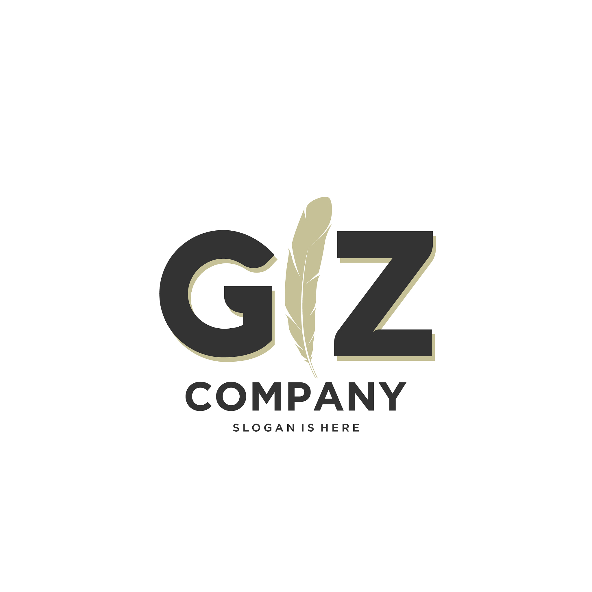 initial gz letter unique attractive creative