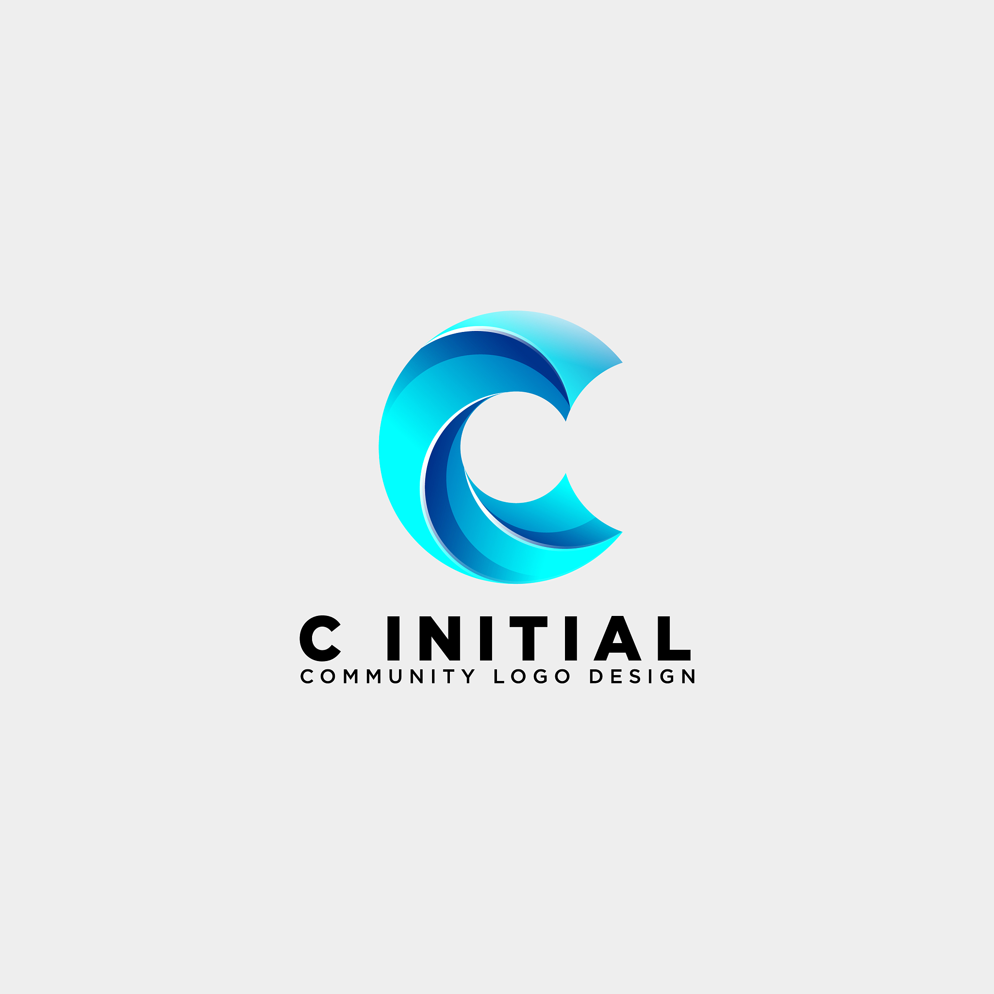 letter c community human logo template icon