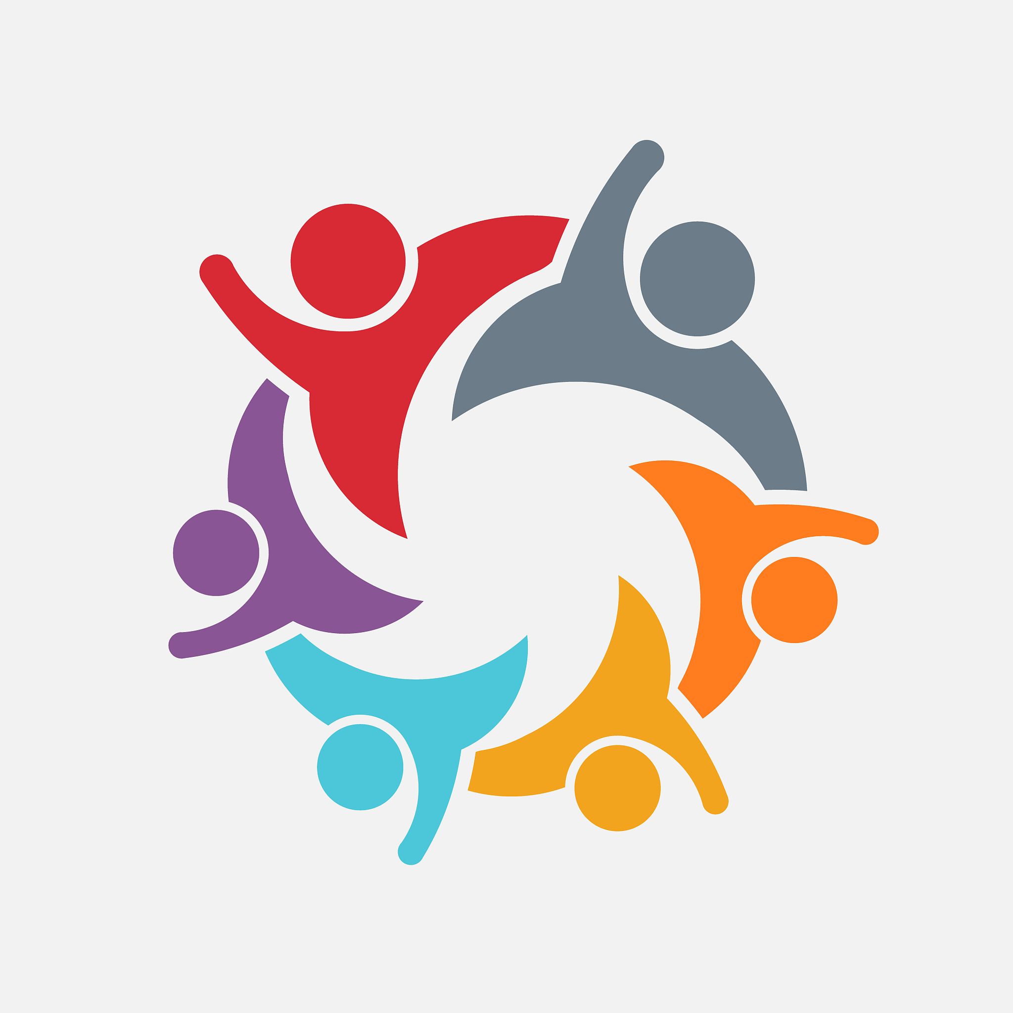 people family logo. parents and kids. vector illustration