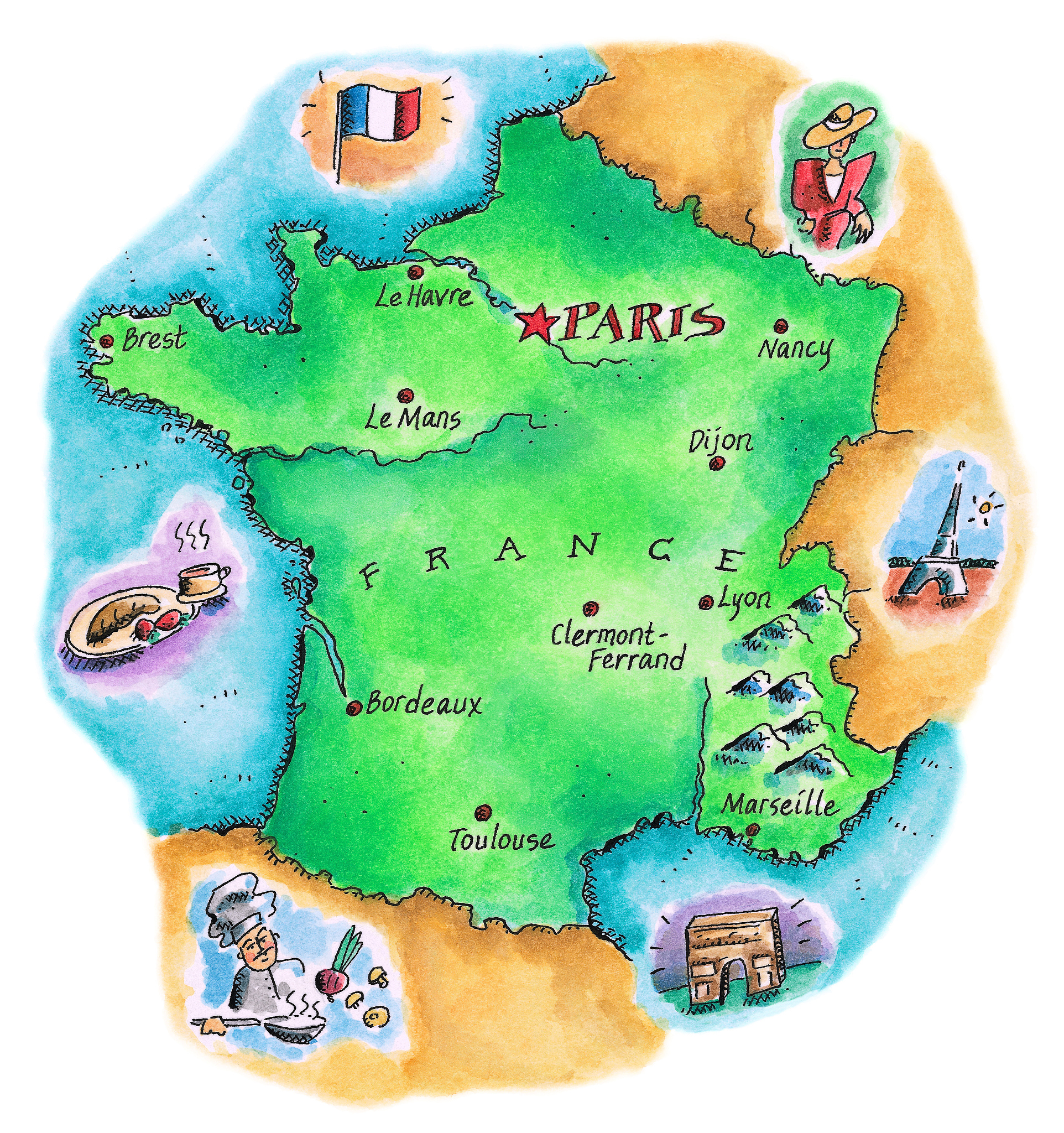 map of france