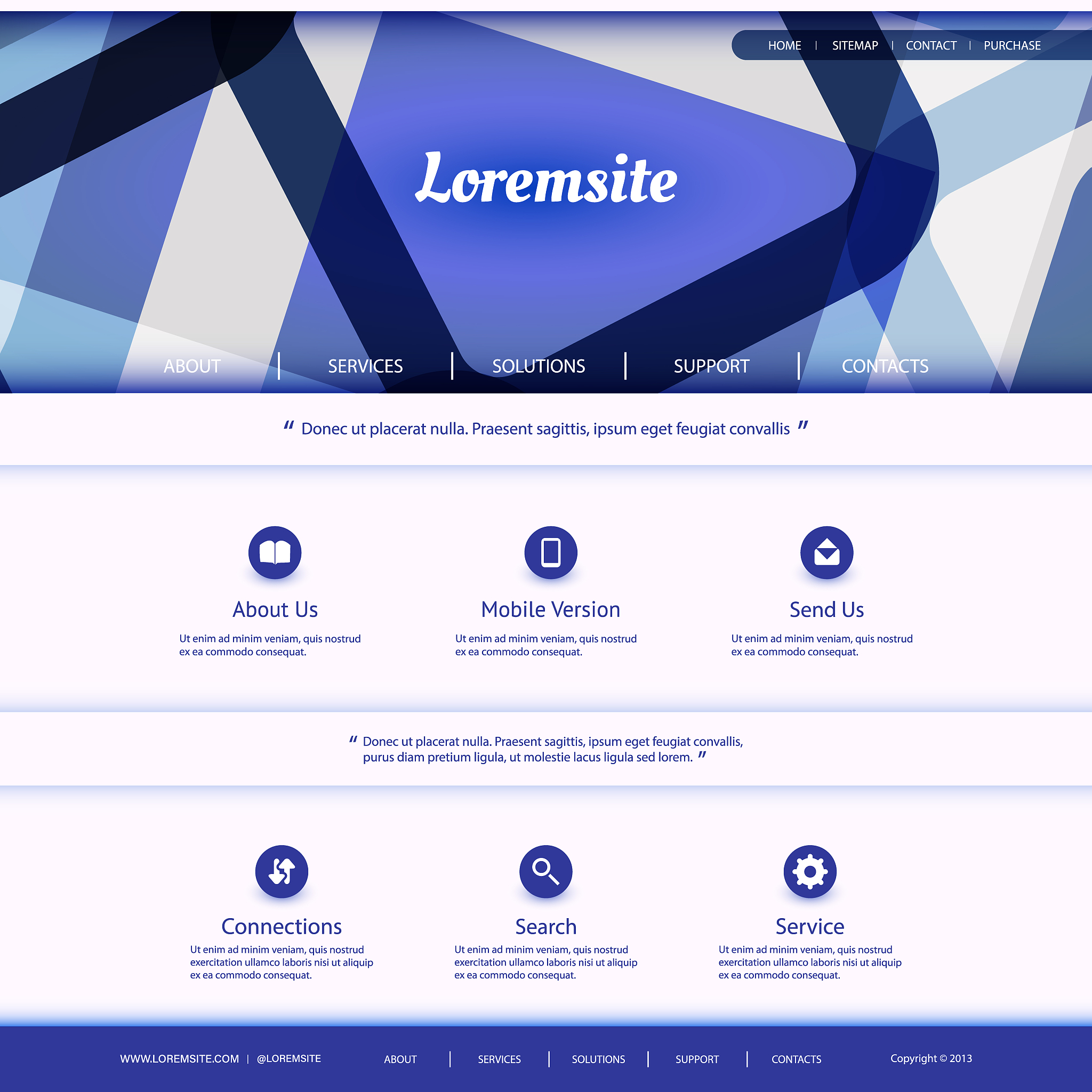 one page website template
