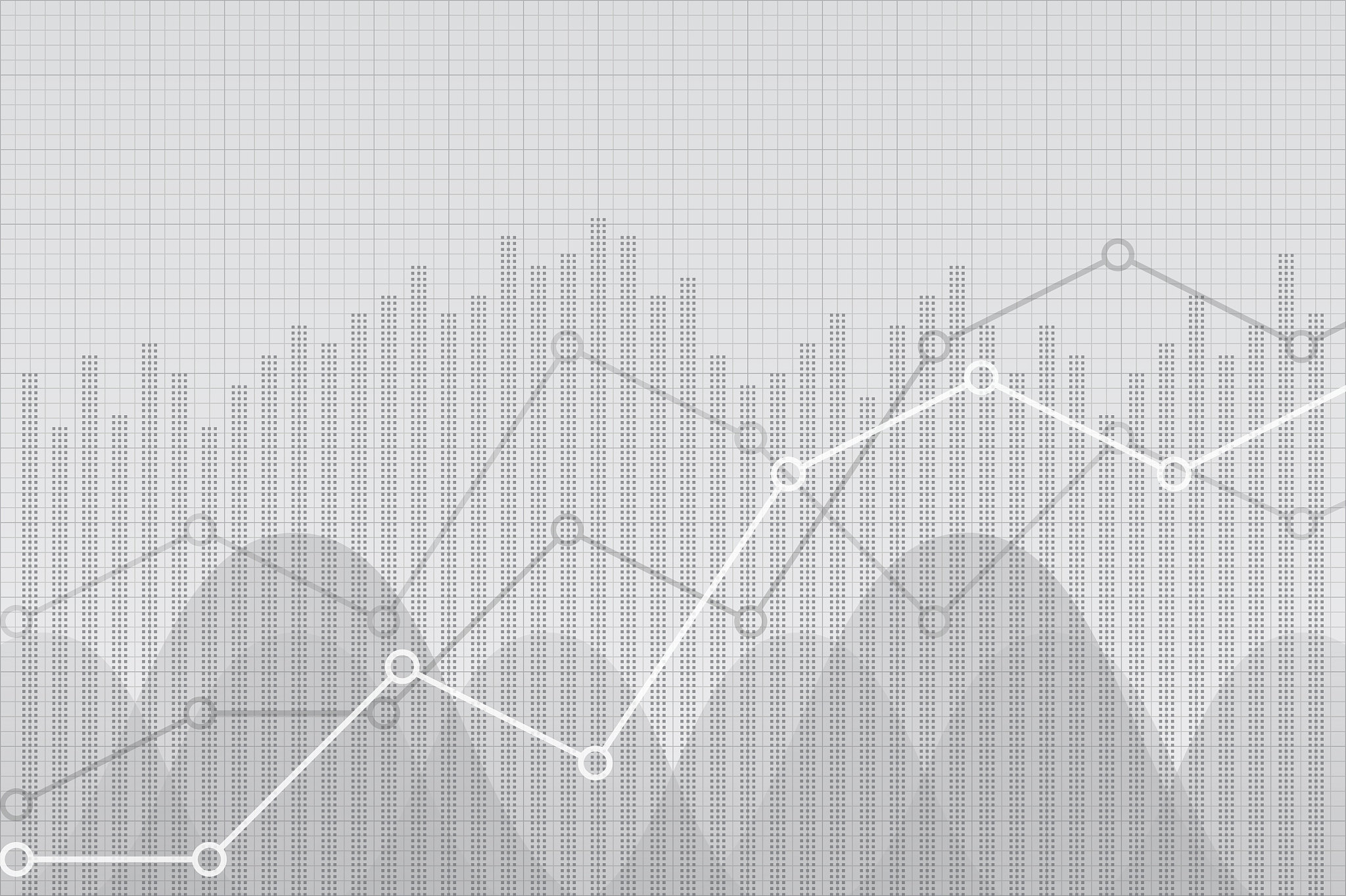 financial data graph chart, vector illustration. trend lines, co