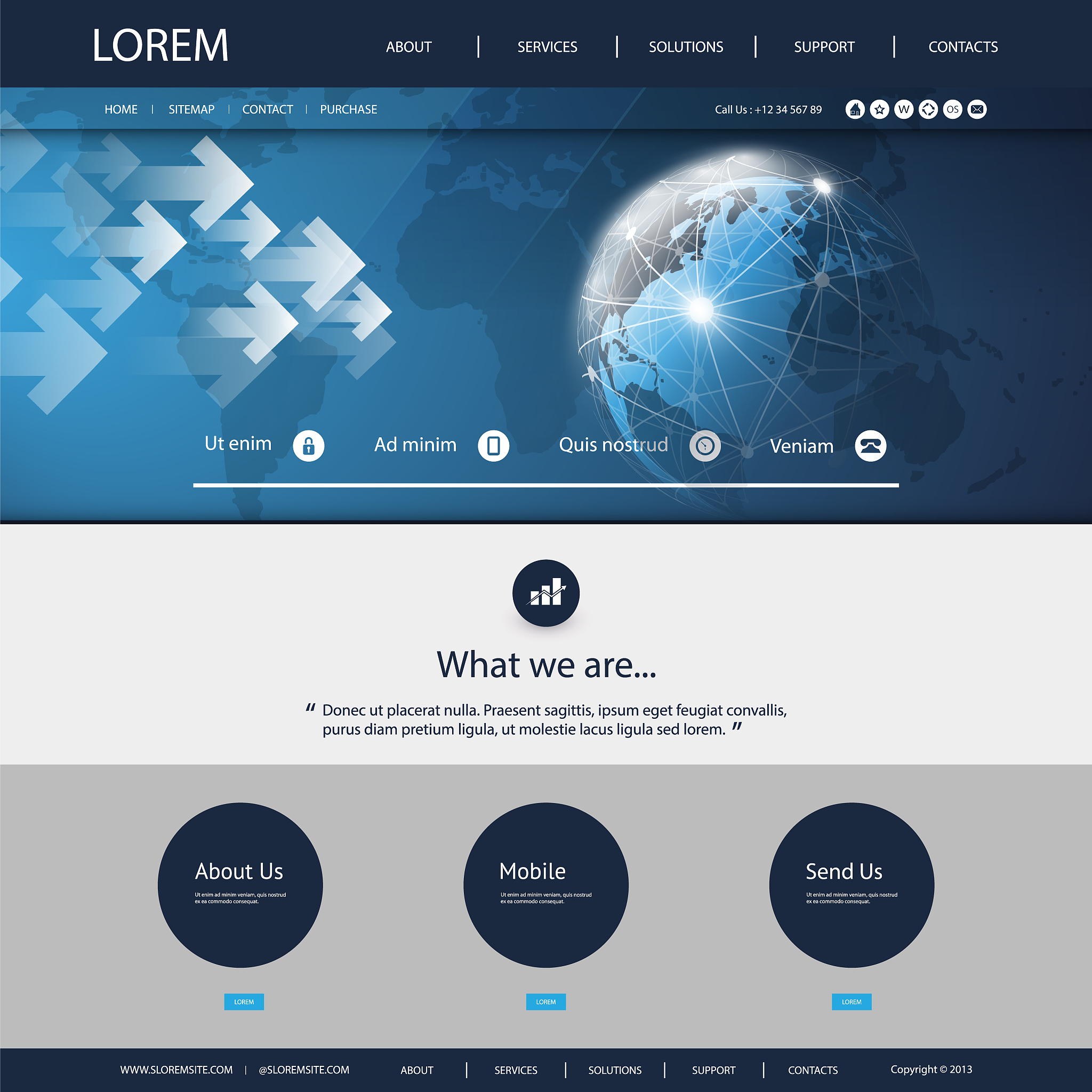 one page website template