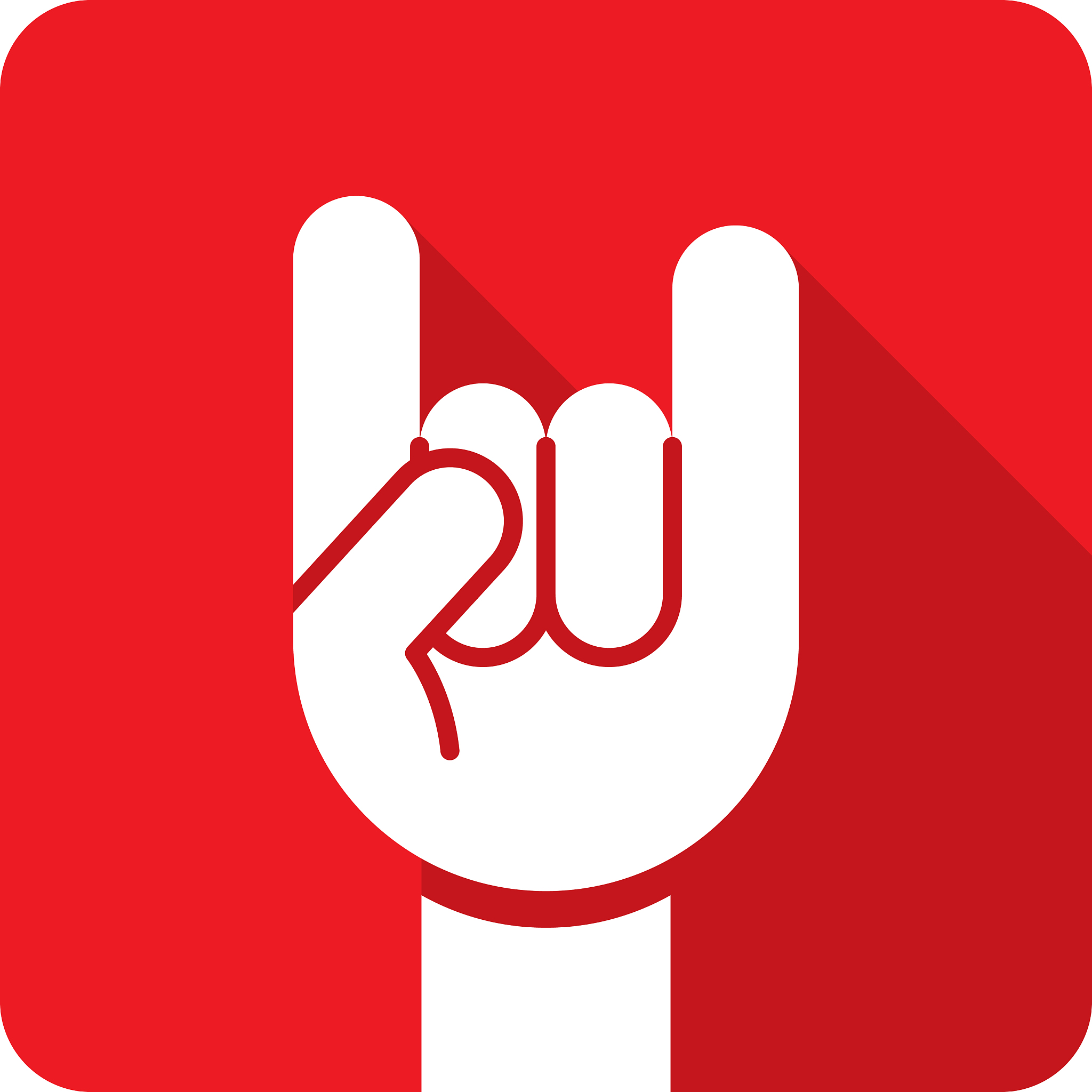 rock n roll hand icon silhouette