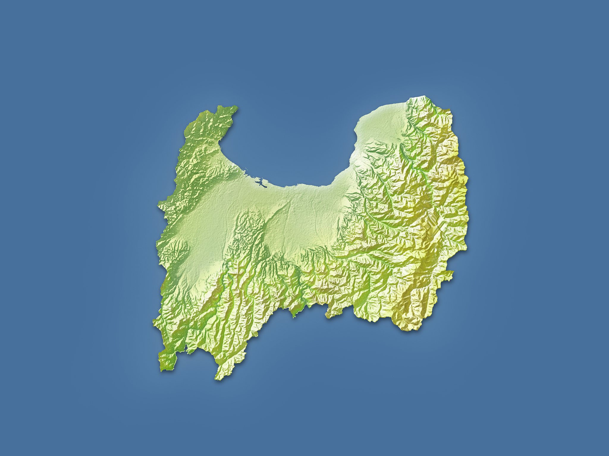 map of toyama prefecture, japan.