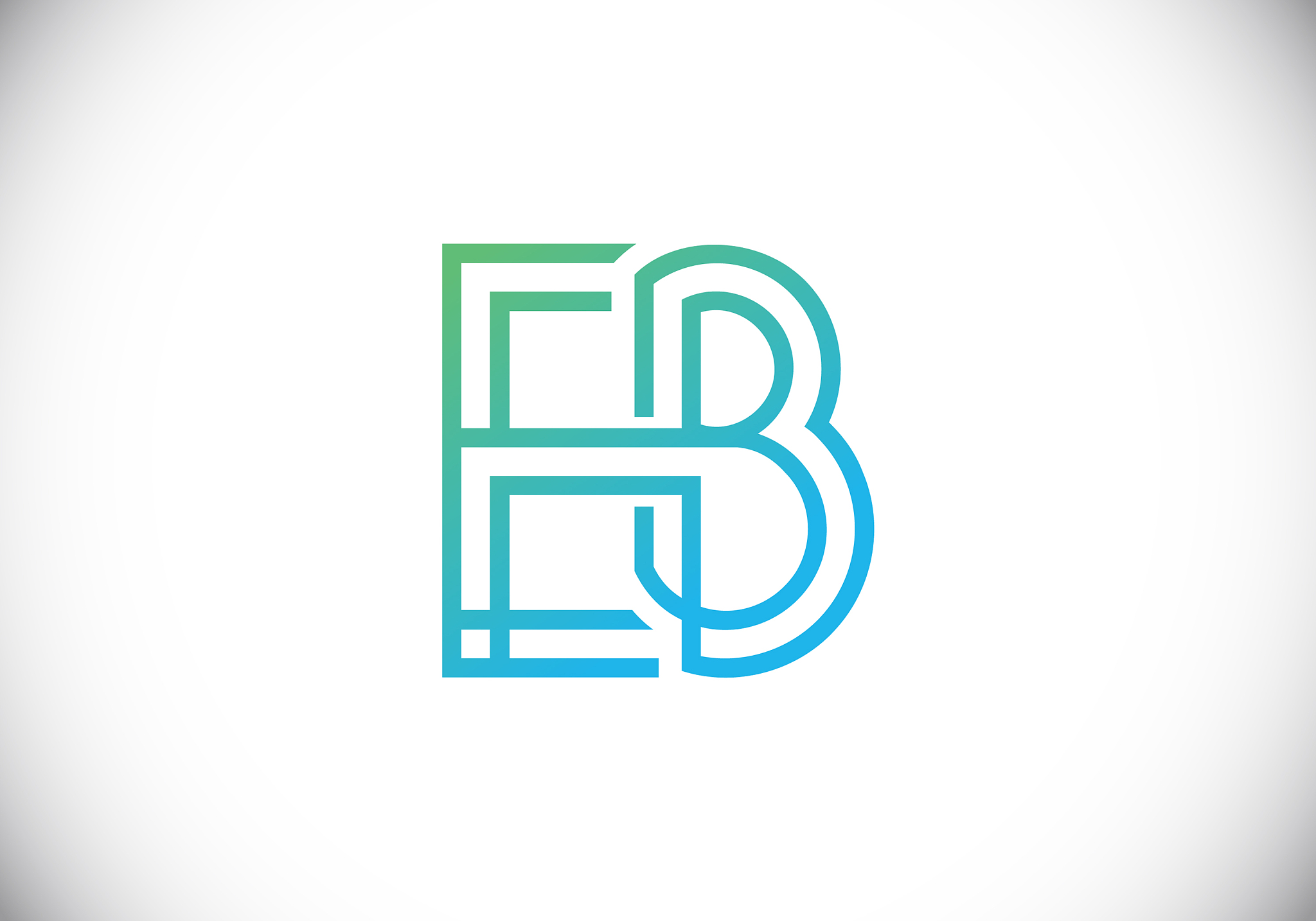 initial monogram letter e b logo design template