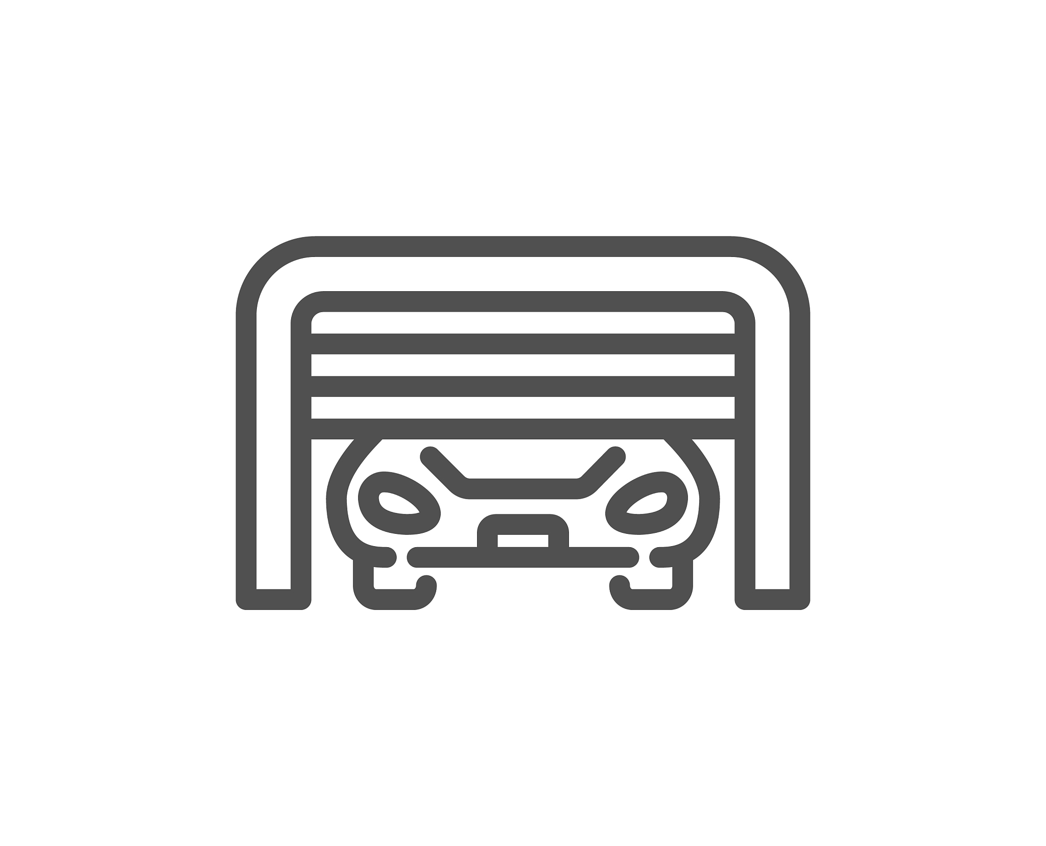 parking garage line icon auto park sign