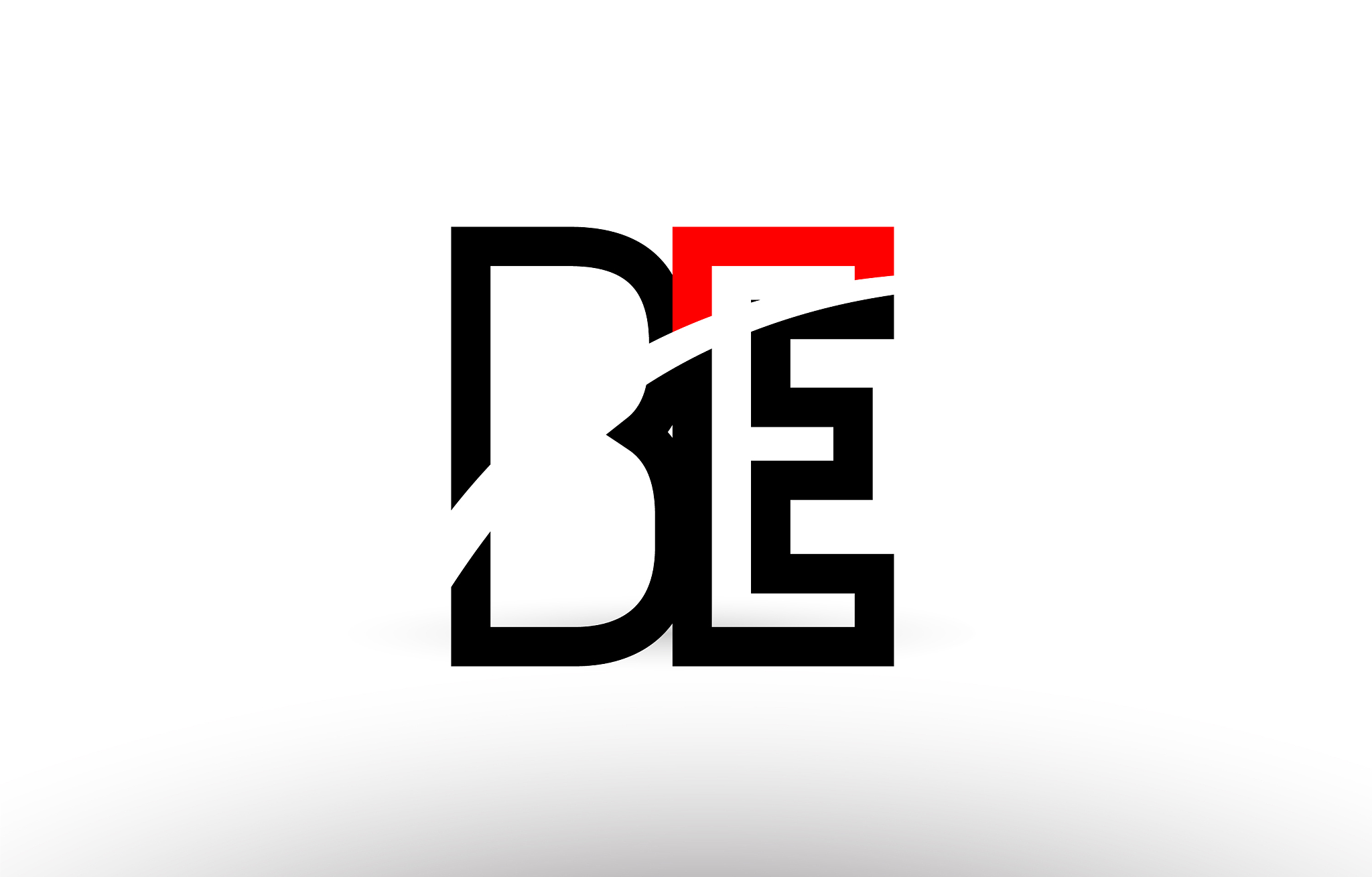black white alphabet letter be b e logo icon