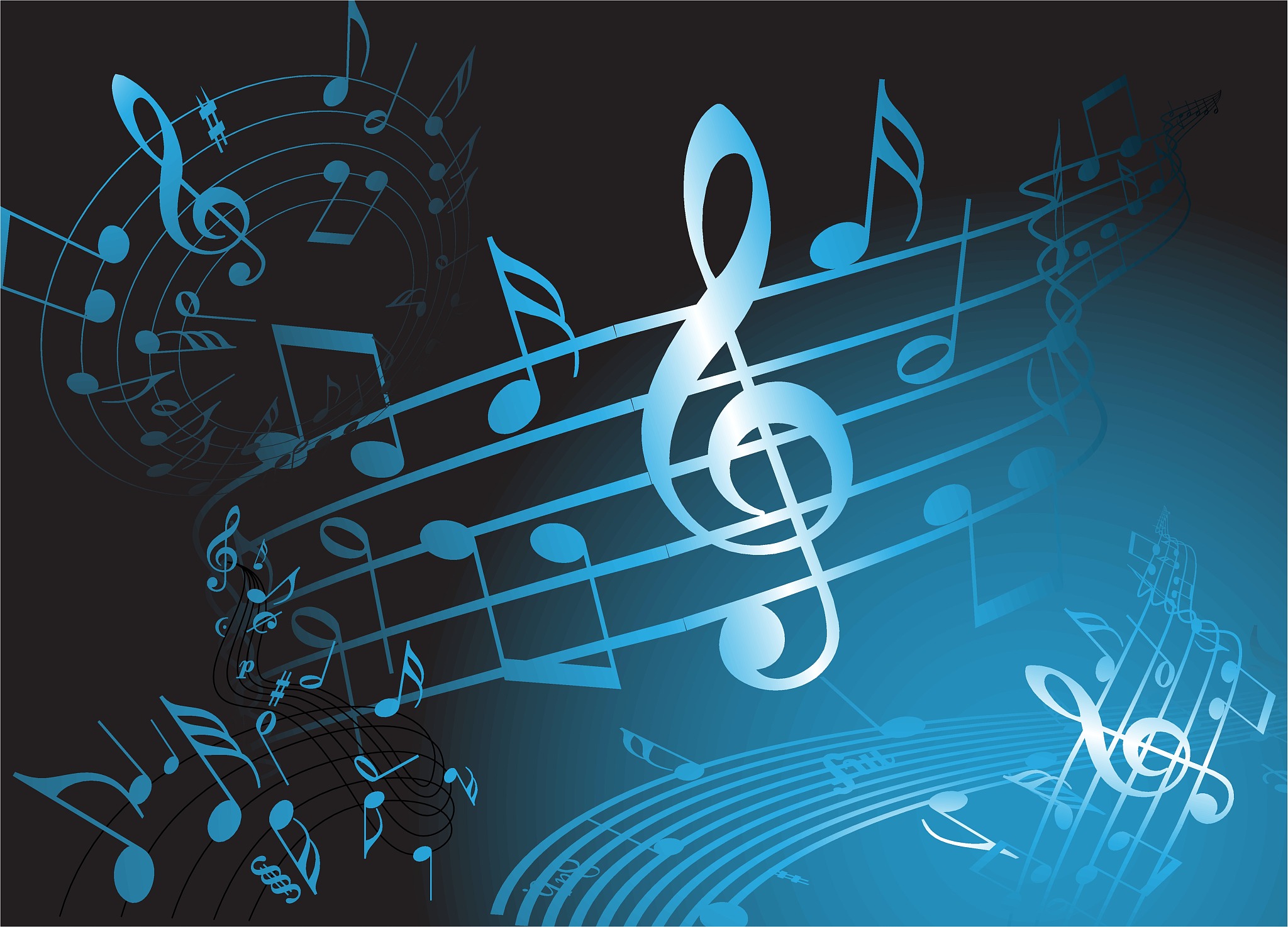 blue music theme