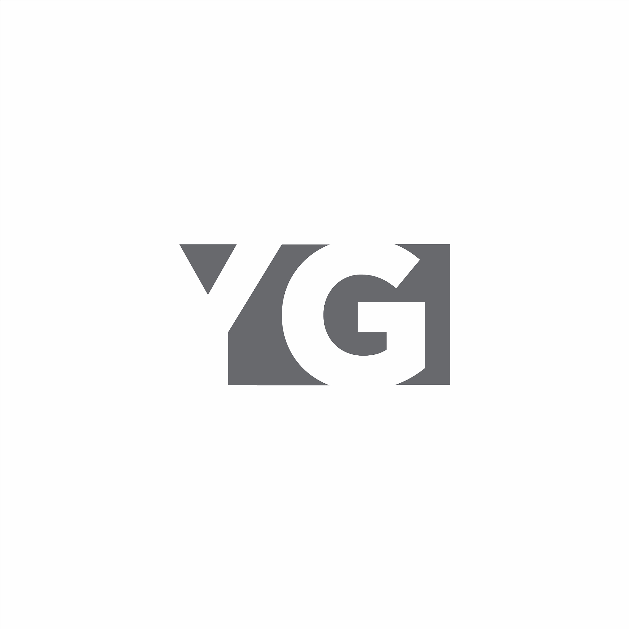 yg logo monogram with negative space style design