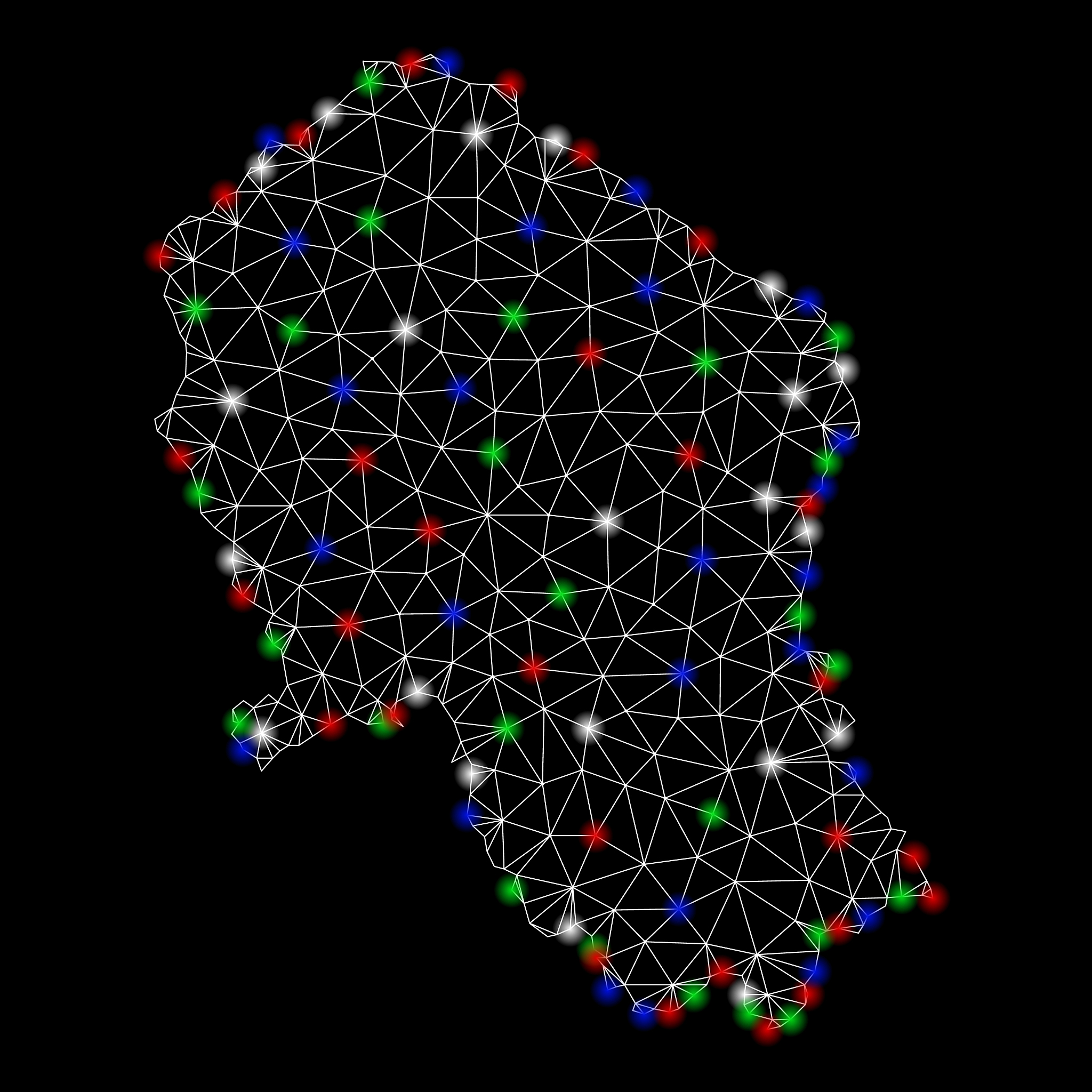 bright mesh 2d cordoba spanish province map with