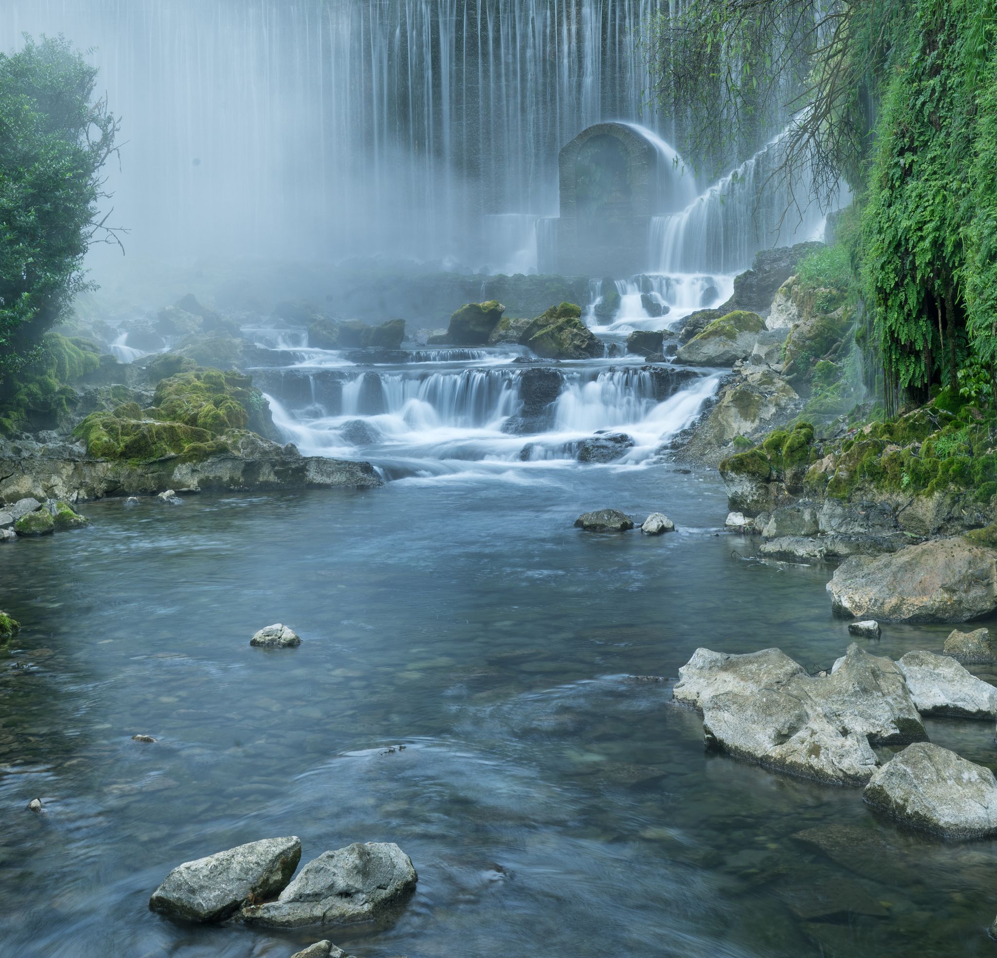 water stream,mountain river with stones
