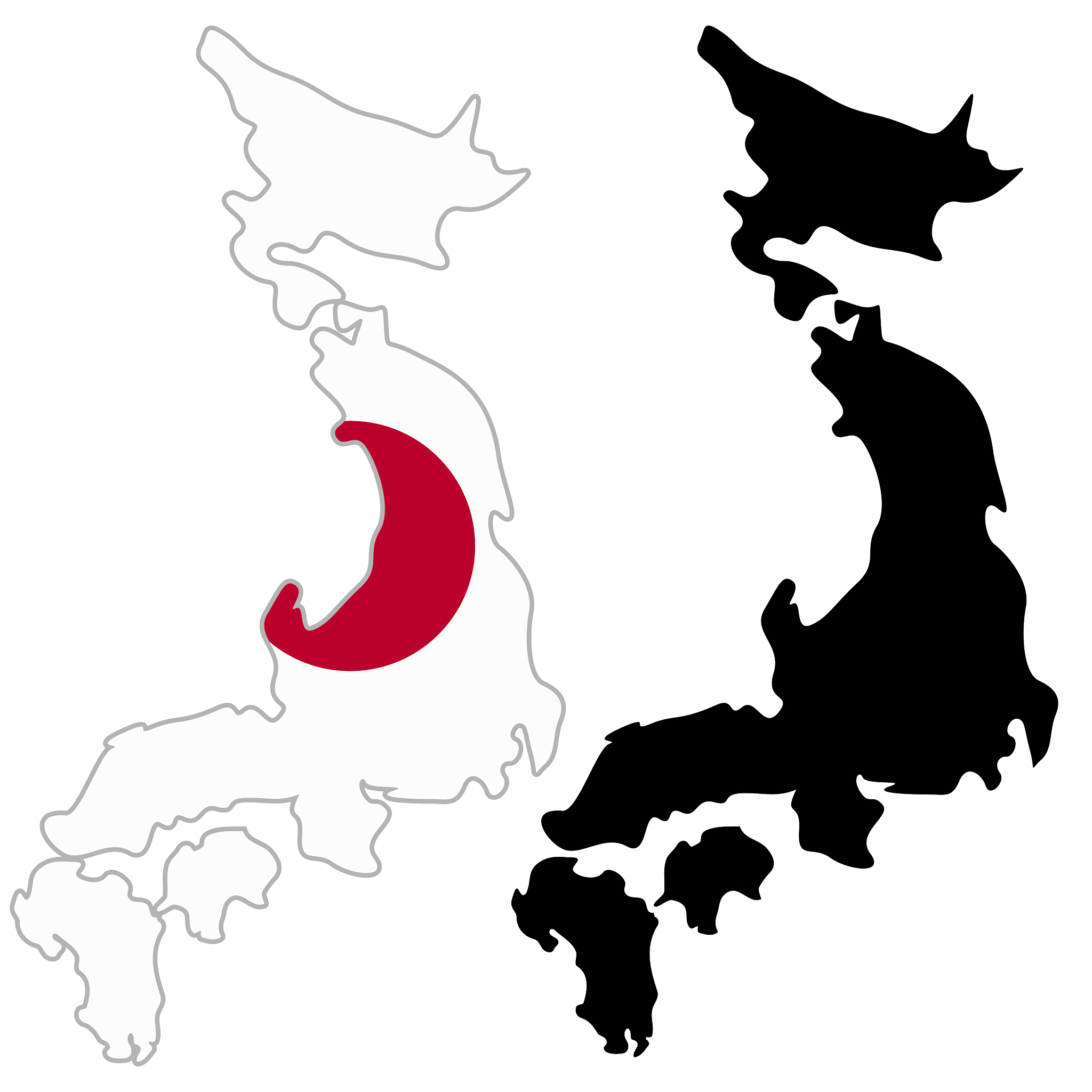japan map flag
