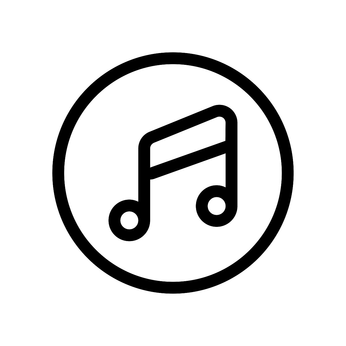 音乐矢量轮廓图标设计符号在白色背景eps 10文件