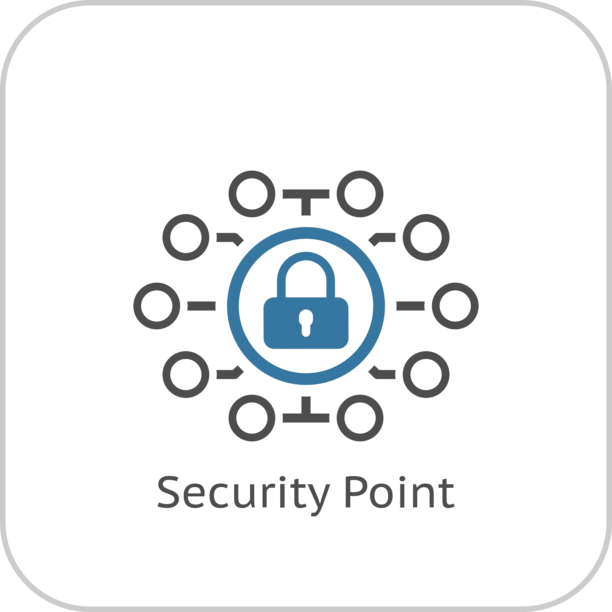 security point icon flat design