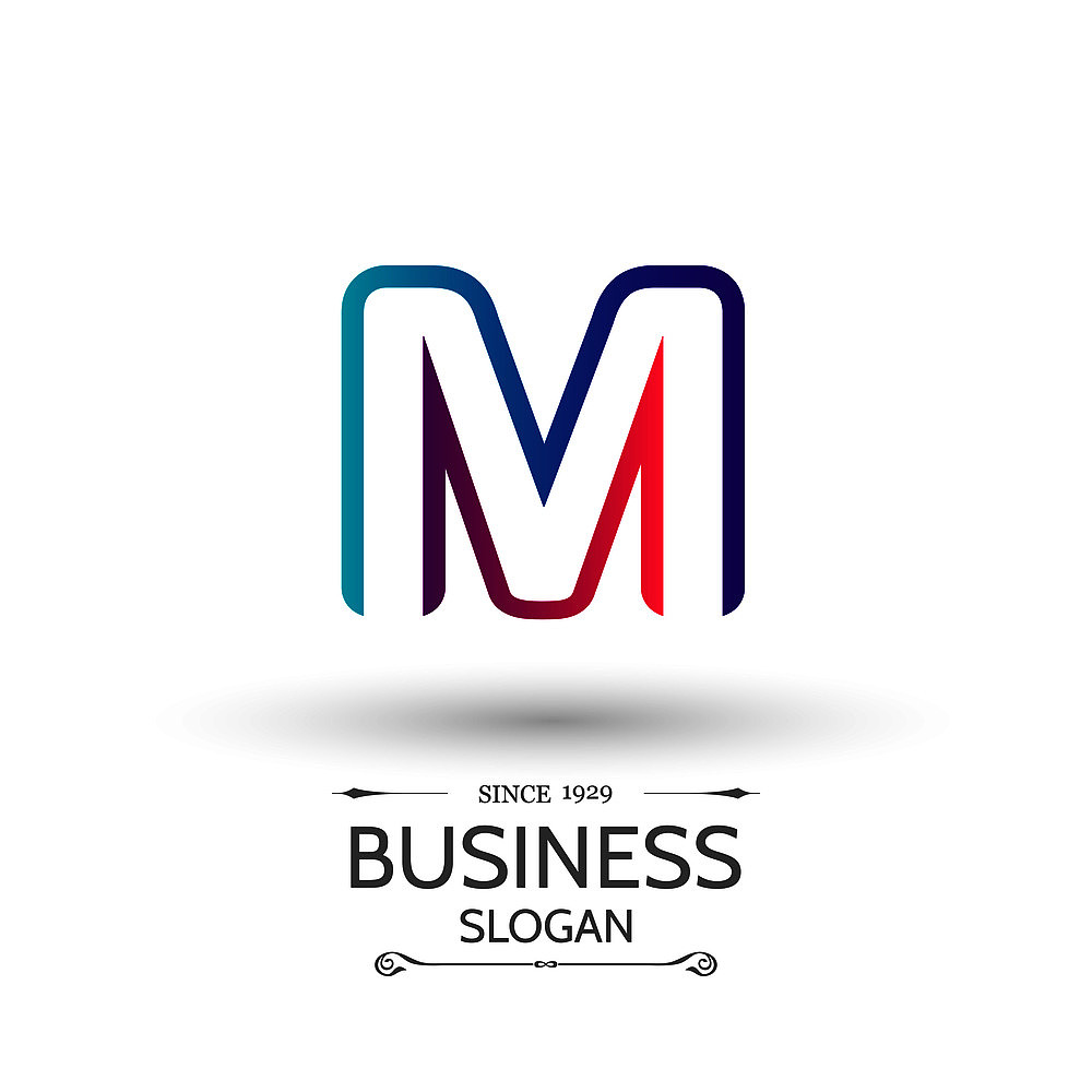 alphabetic logo design with elegent design and typography vector