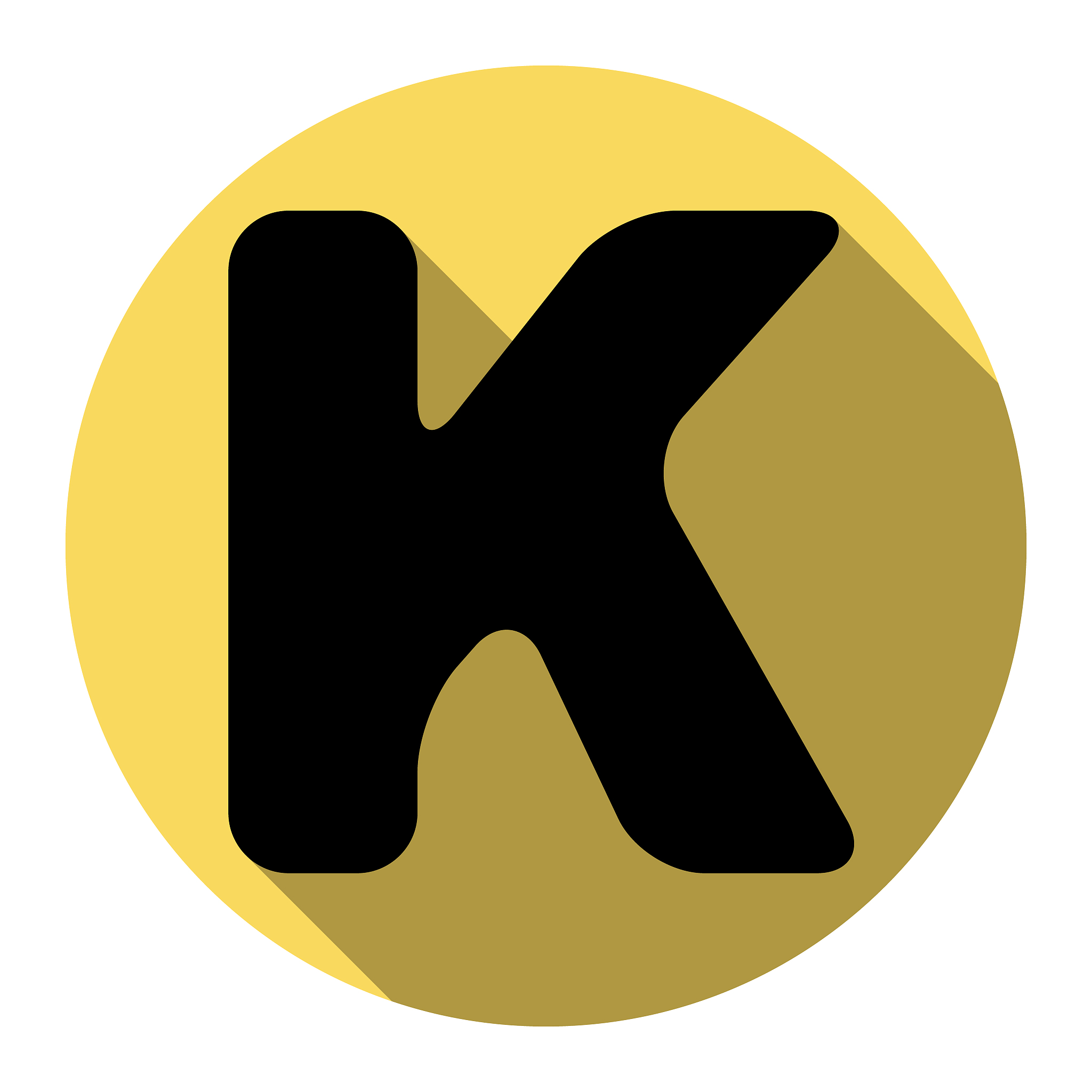 letter k sign design template element