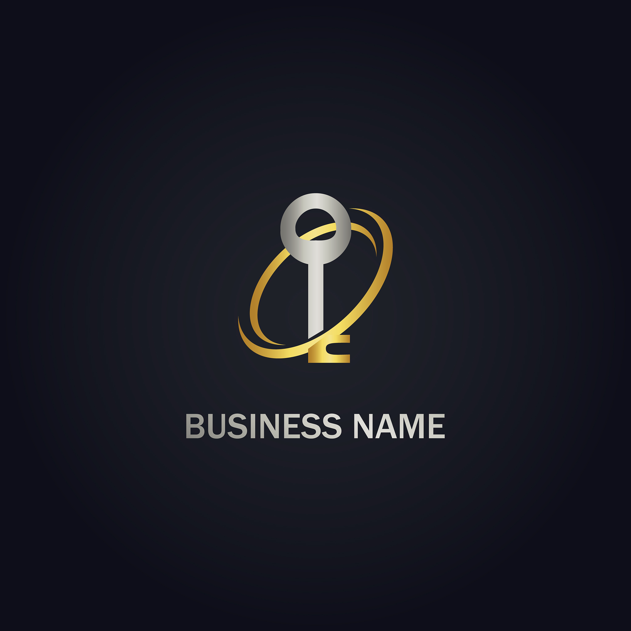 key secure technology gold logo