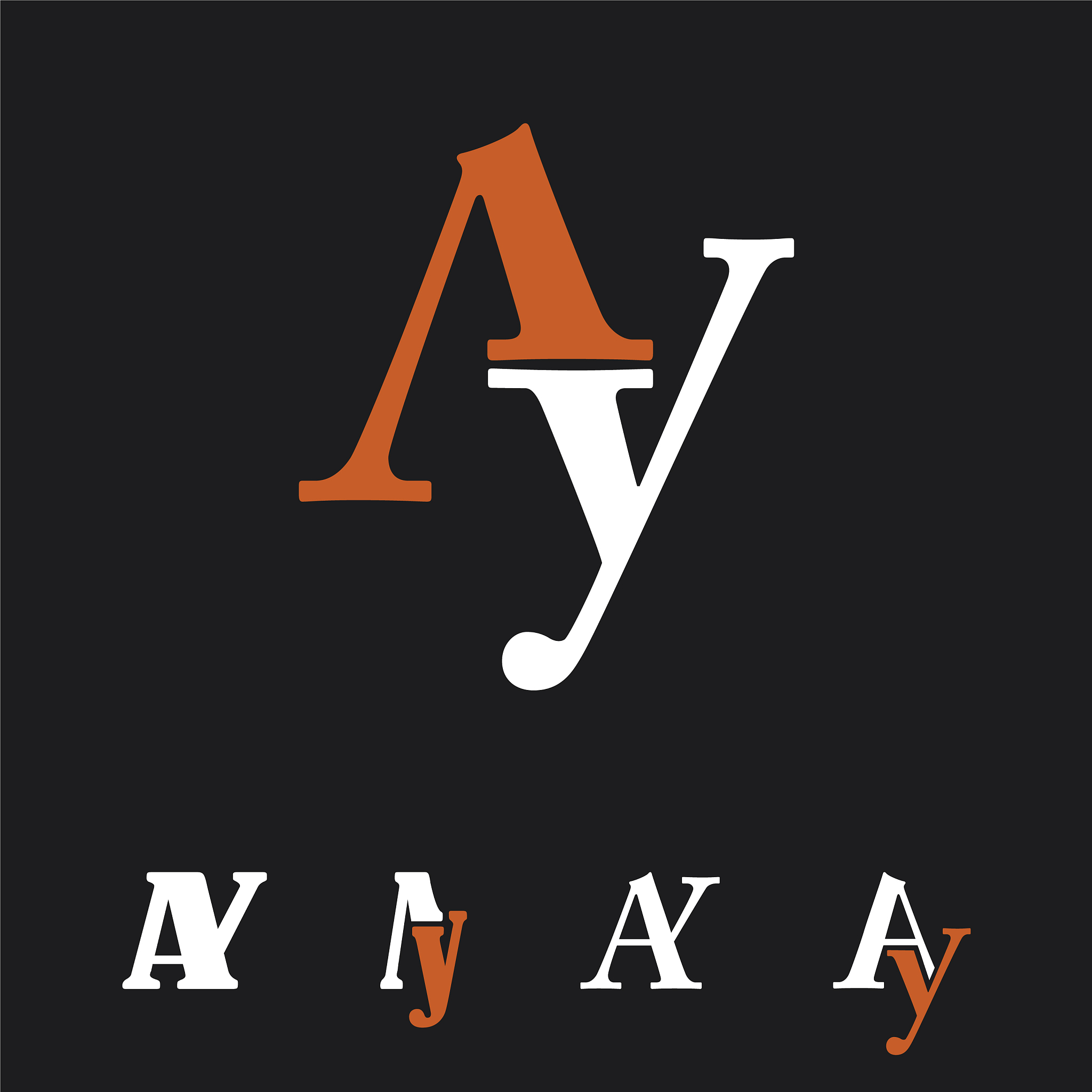 a and y initial letters creative logo template