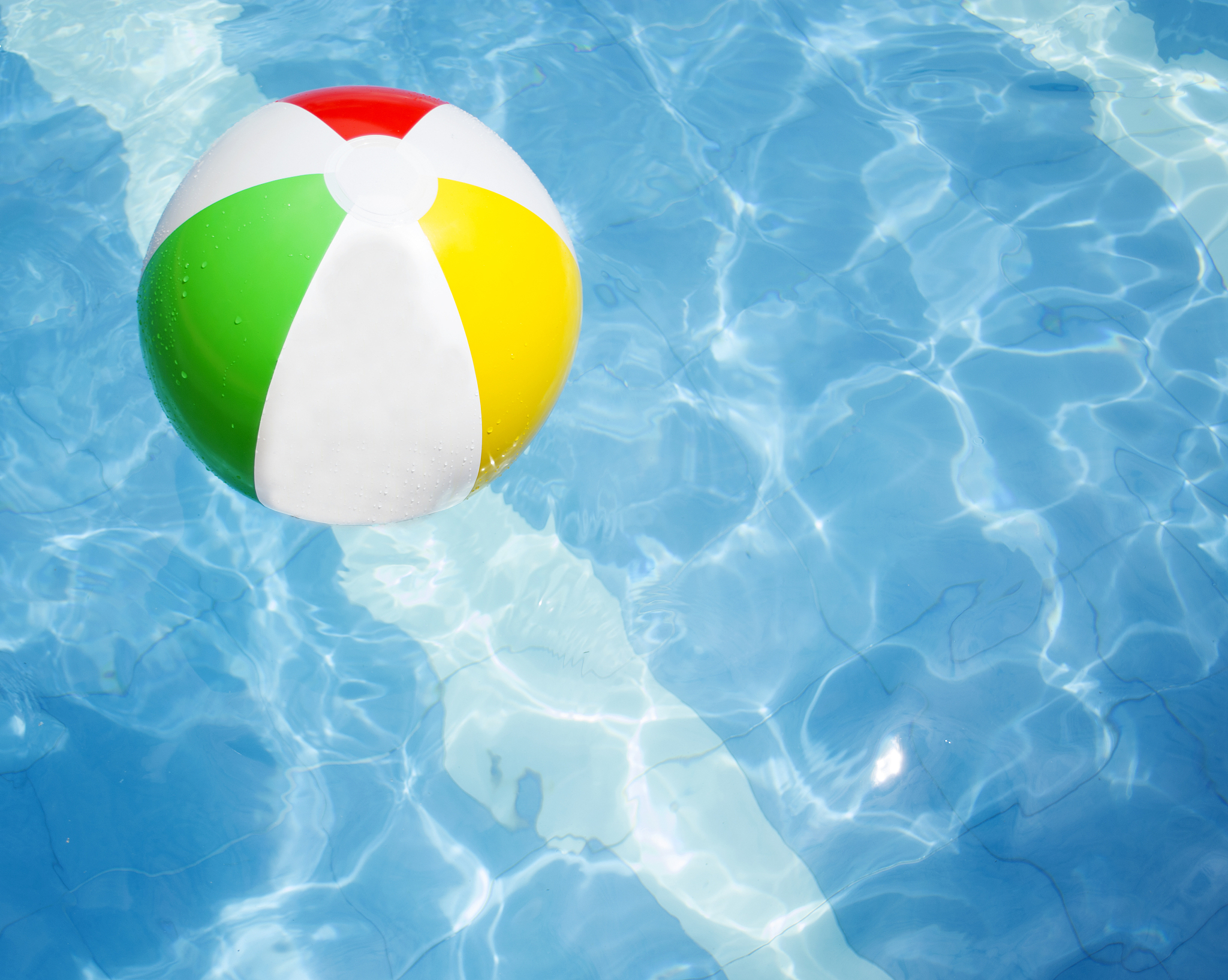 a colorful ball floating