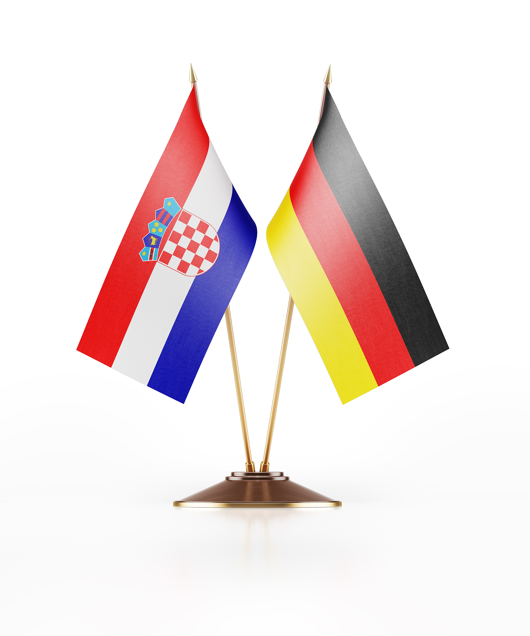 miniature flag of croatia and germany