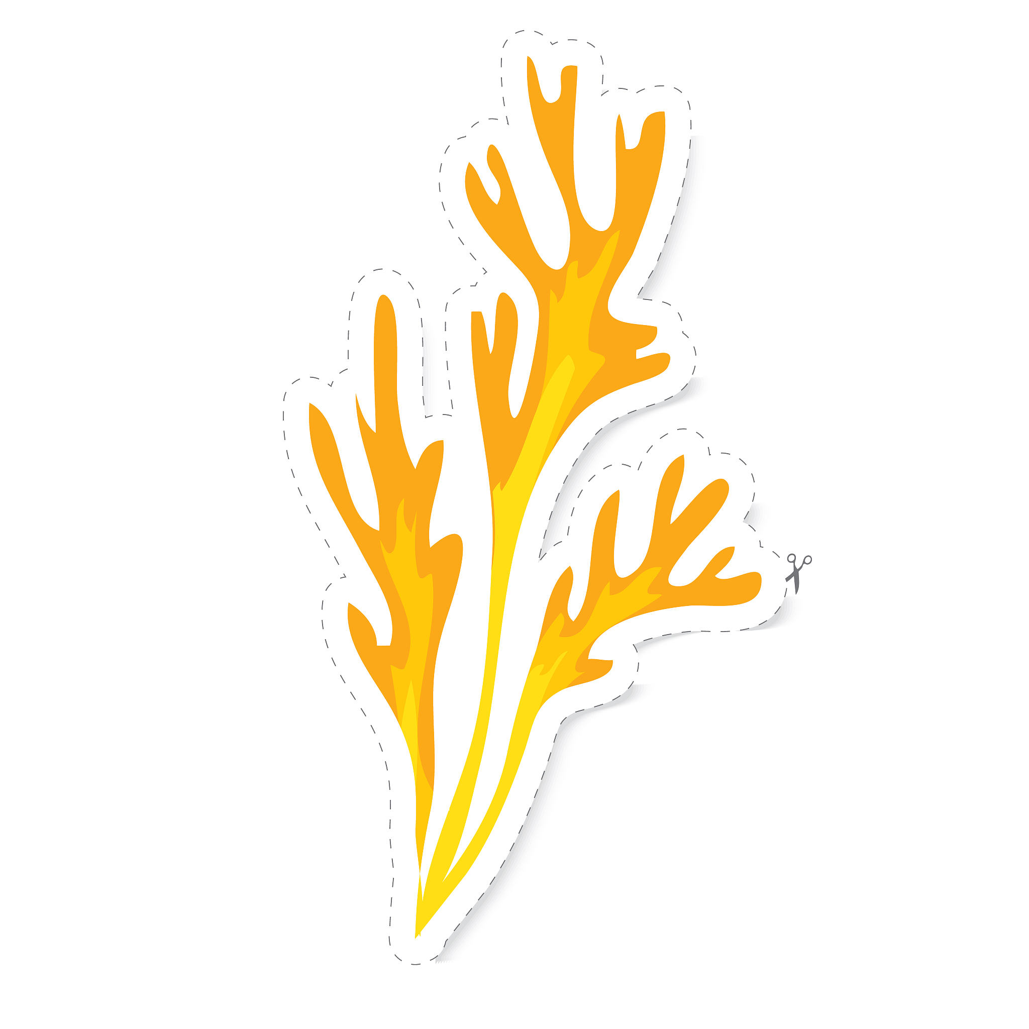 seaweed sticker vector