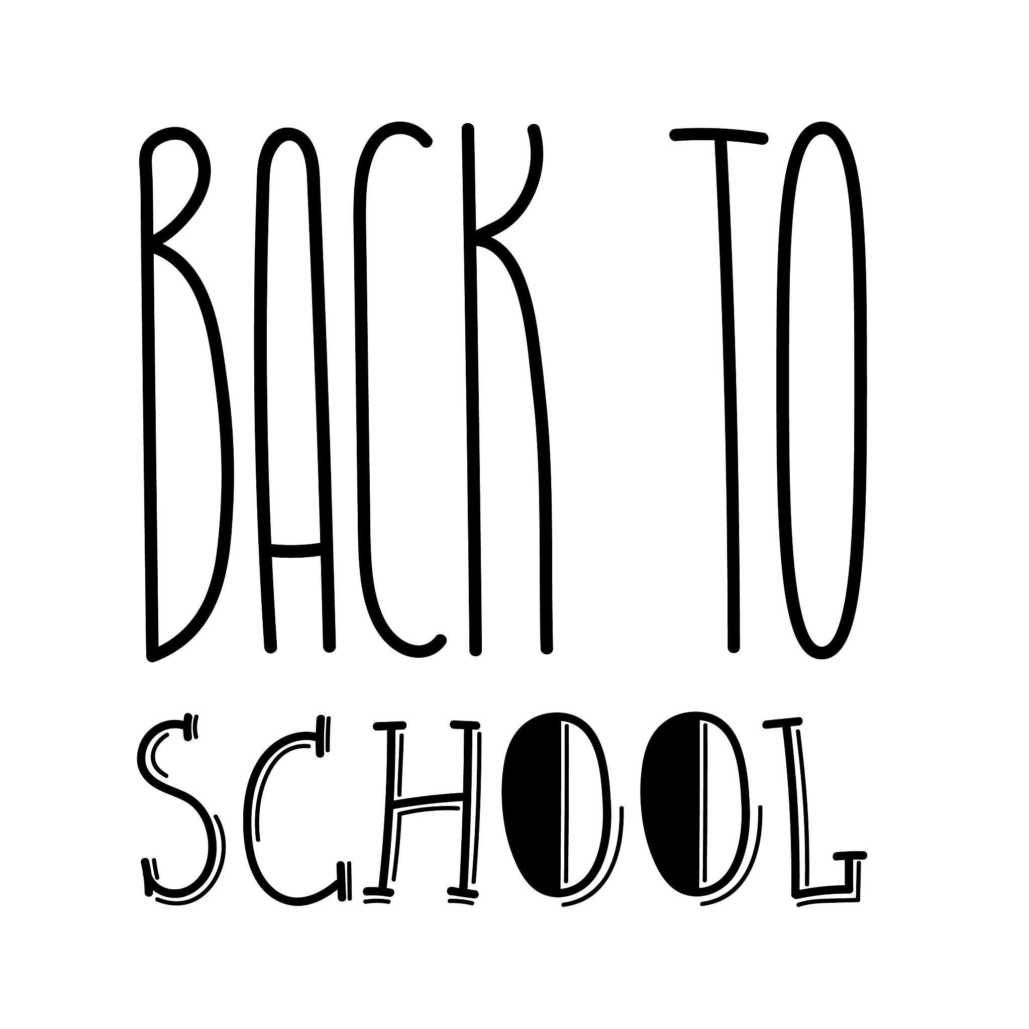 school lettering typography modern cool design