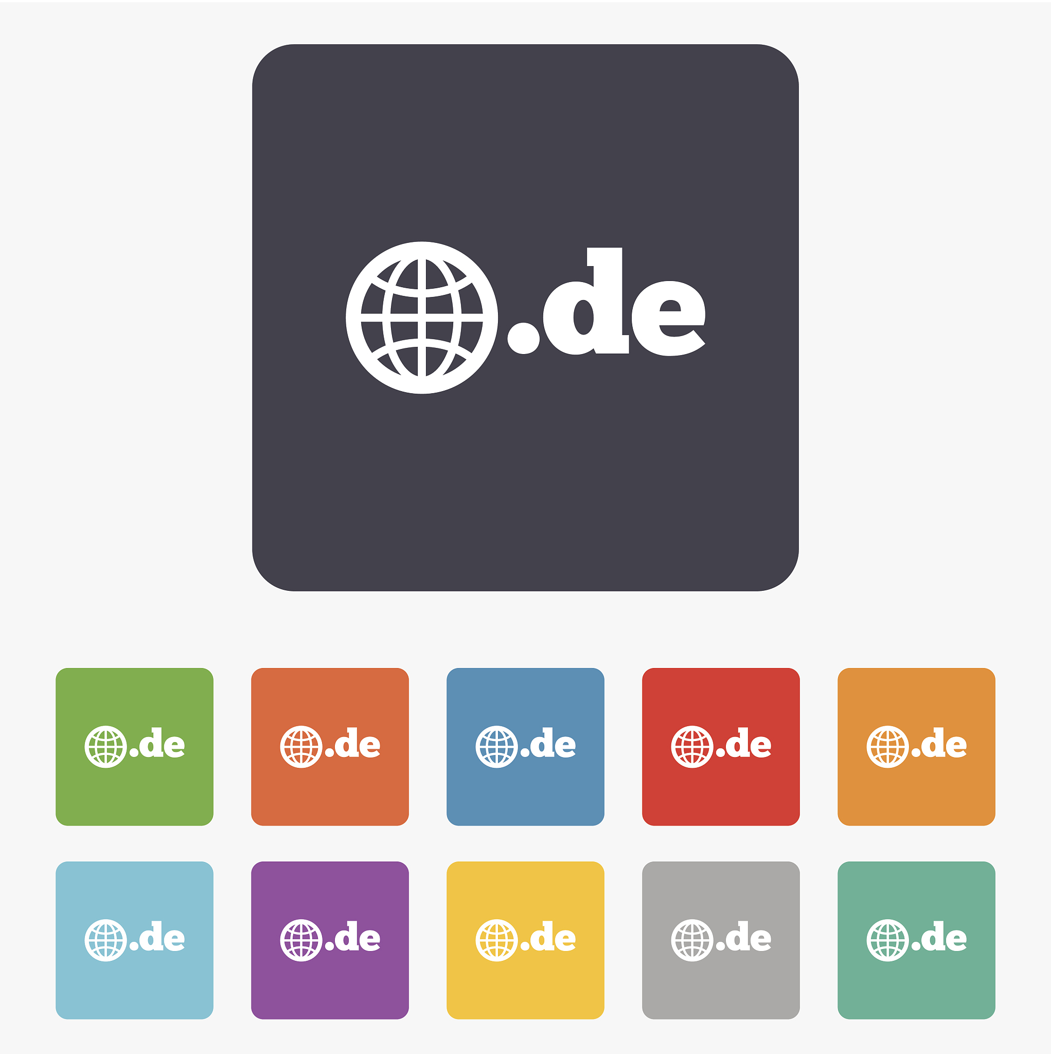 domain de sign icon. top-level internet domain