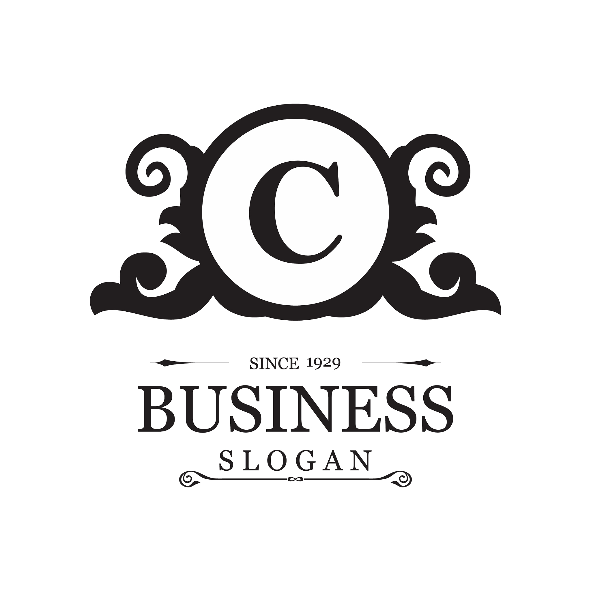 alphabetic logo design with elegent design and