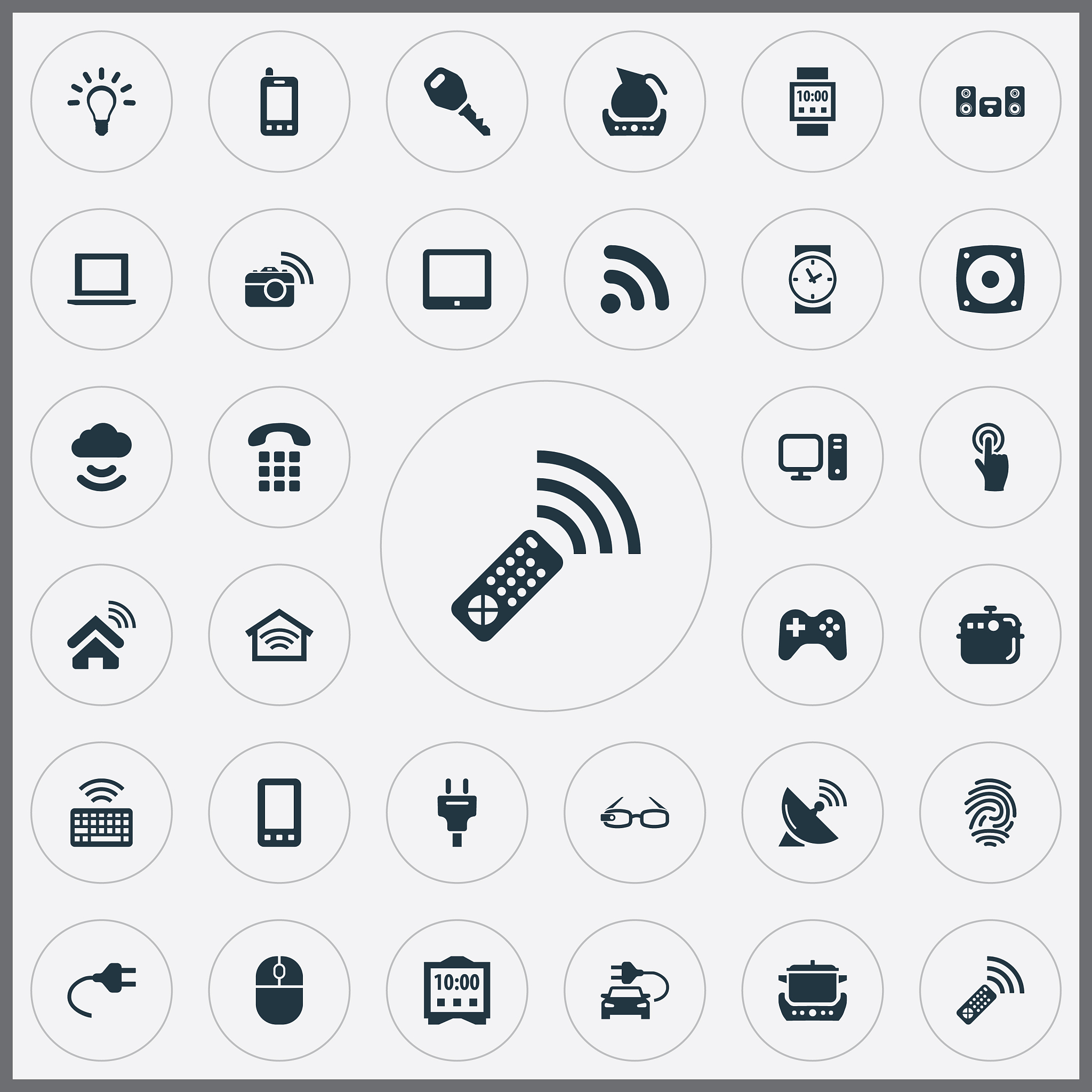 set of simple internet icons
