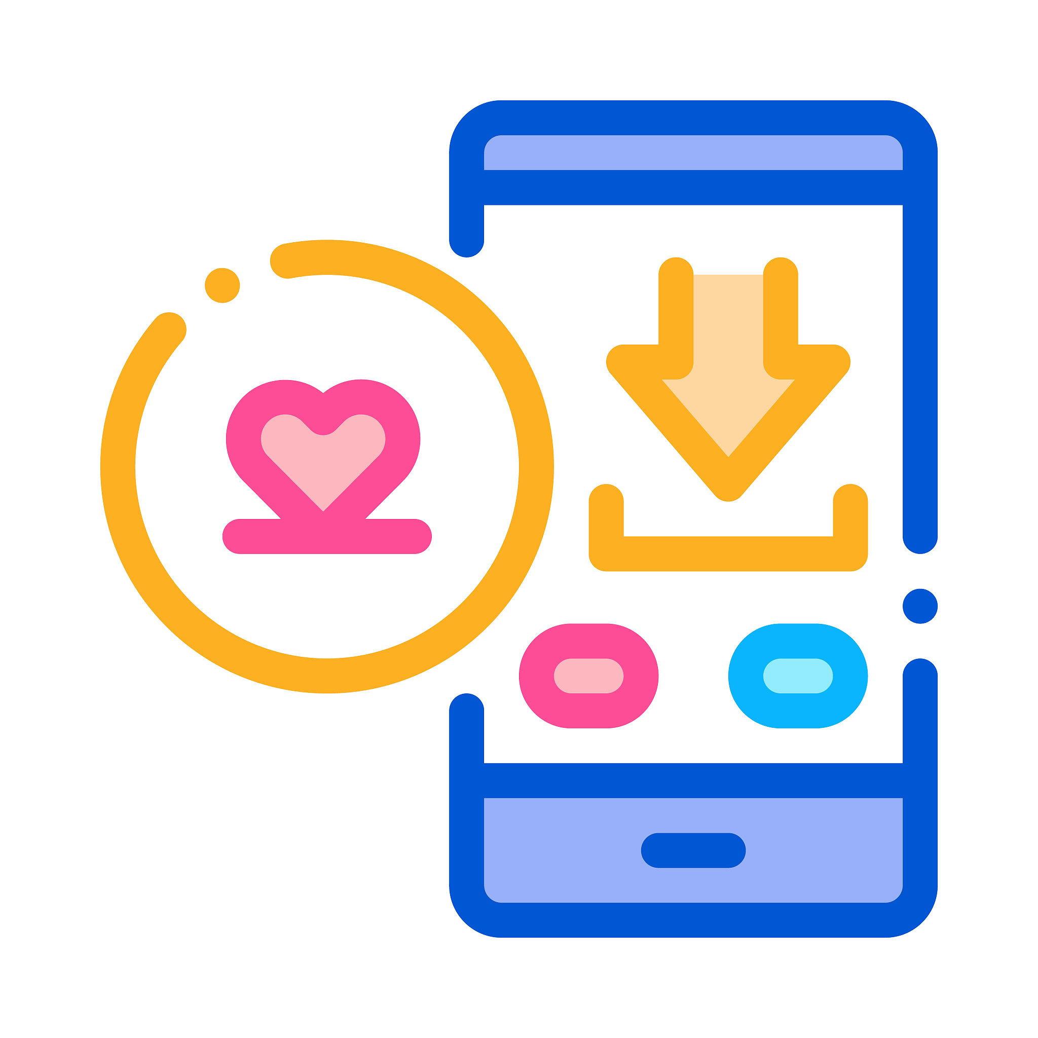 love chat download icon vector outline illustration