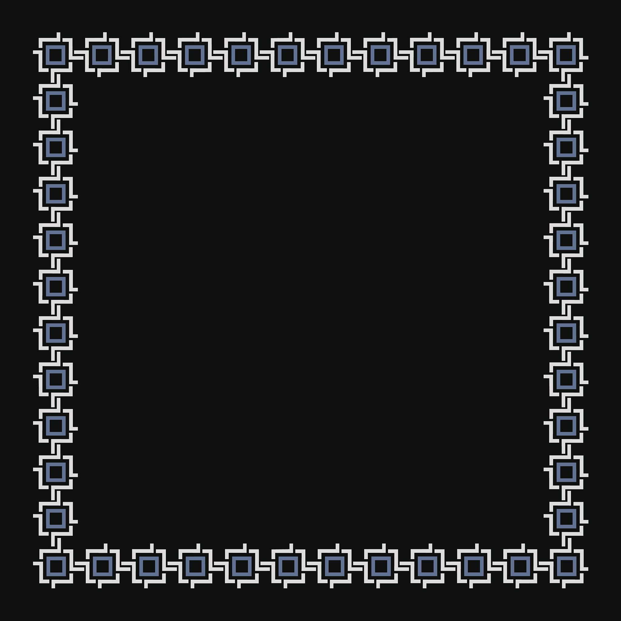 simple geometric ethnic frame on black