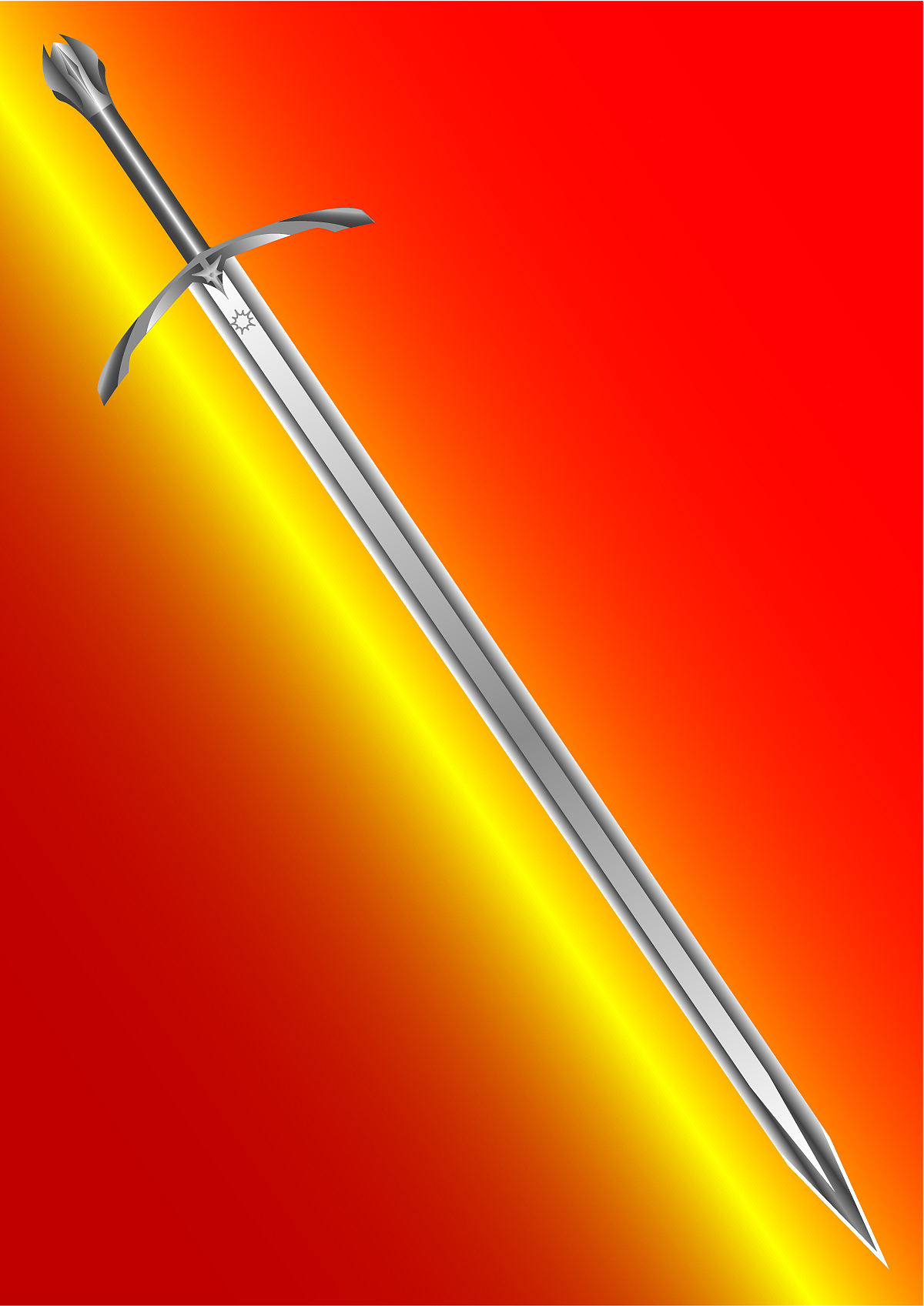 steel ancient sword