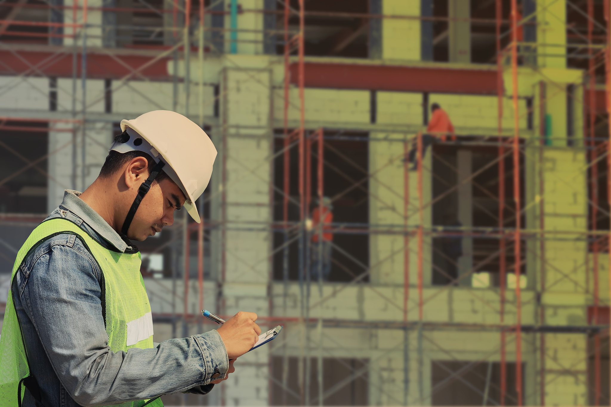 man working at construction site