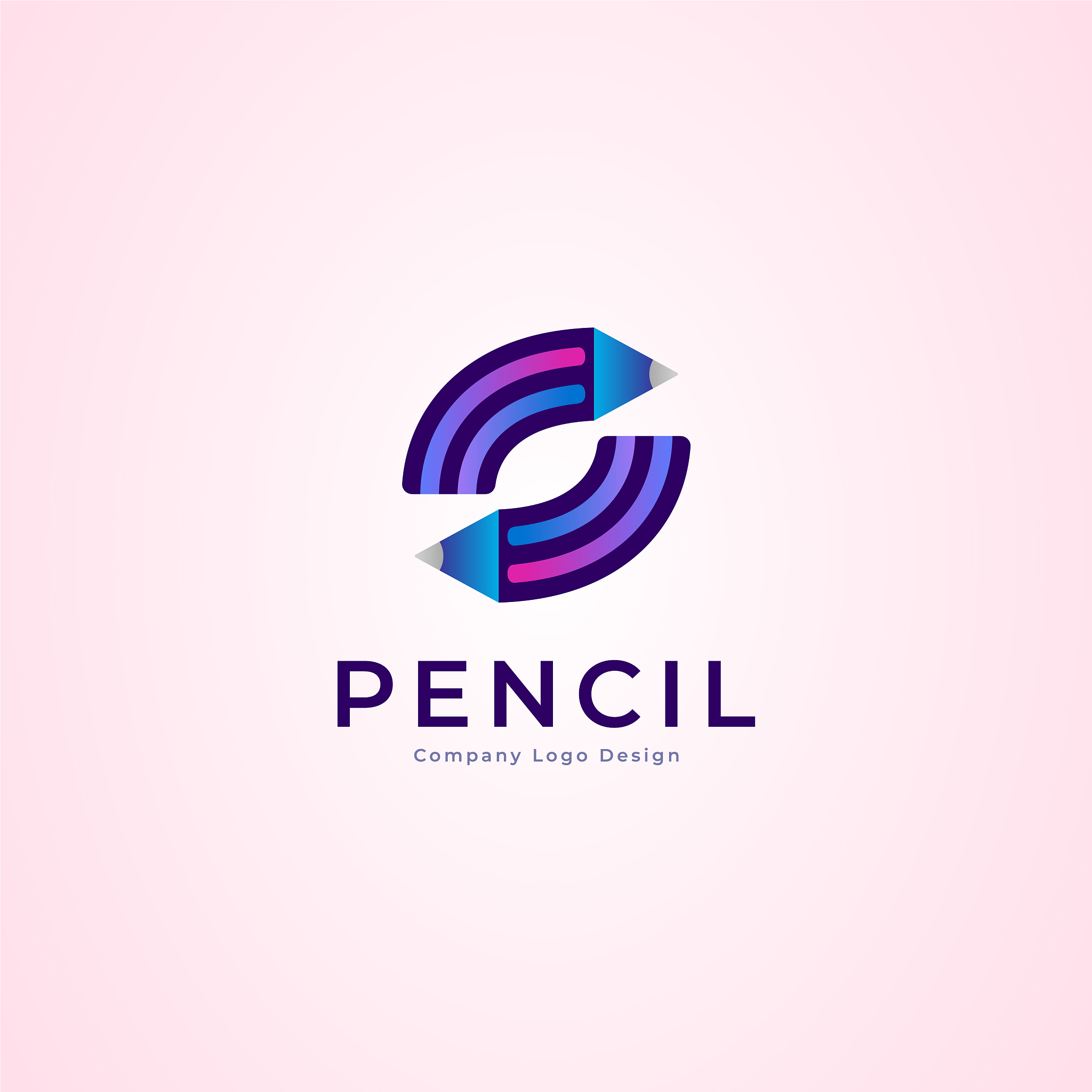 creative pencil logo design template