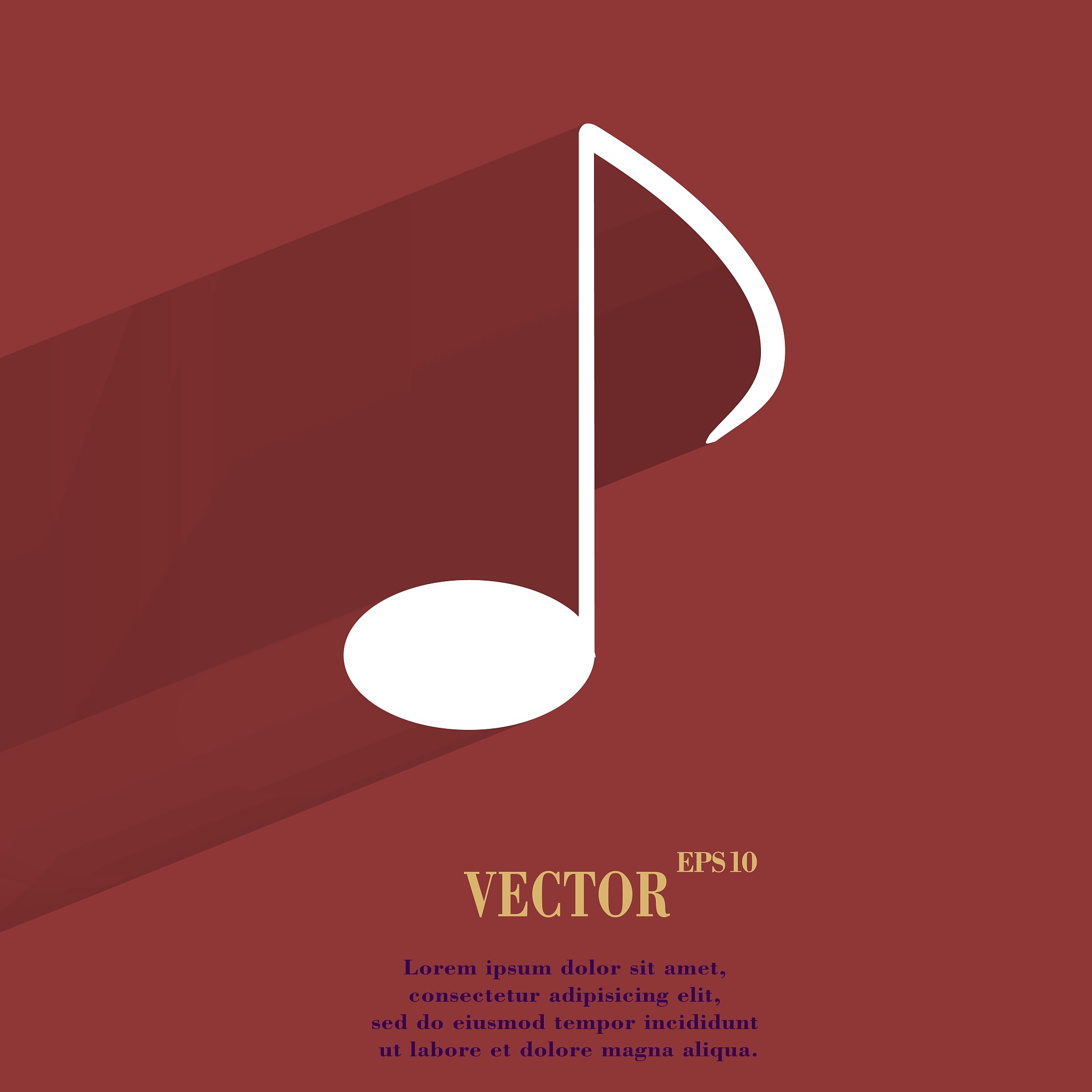 music elements notes web icon, flat design