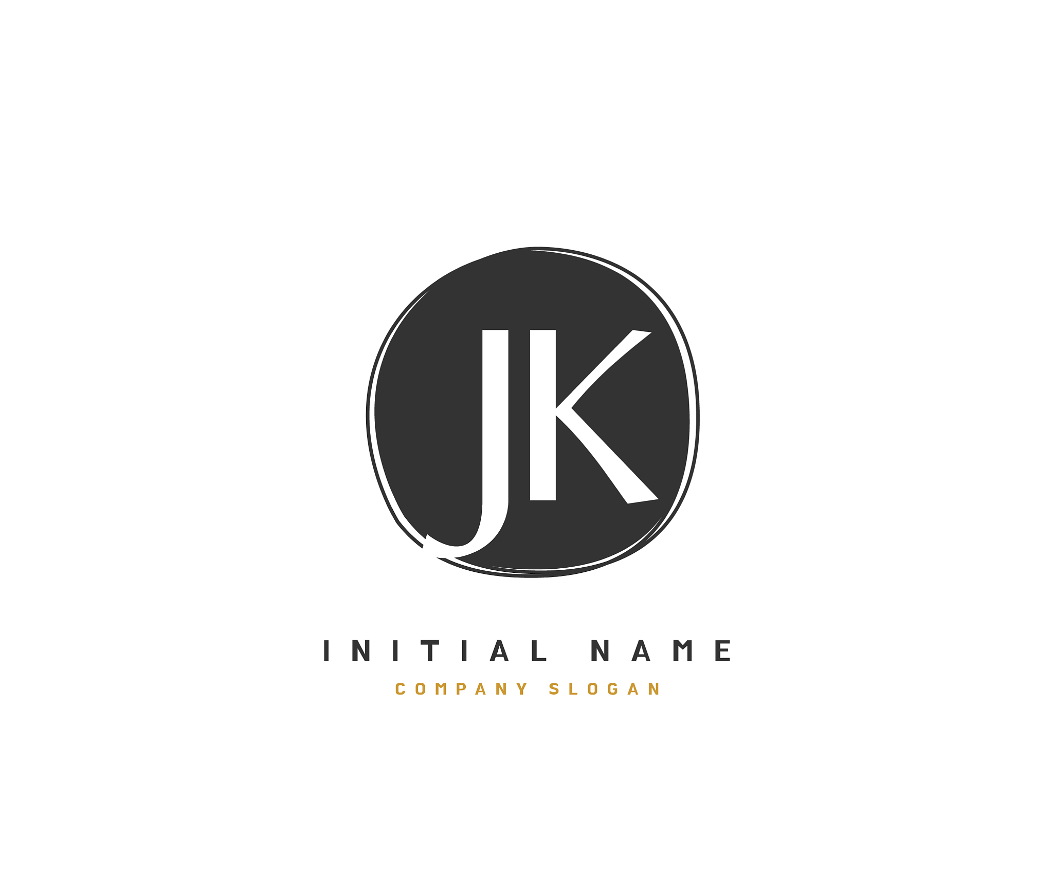 j k jk beauty initial logo handwriting logo of