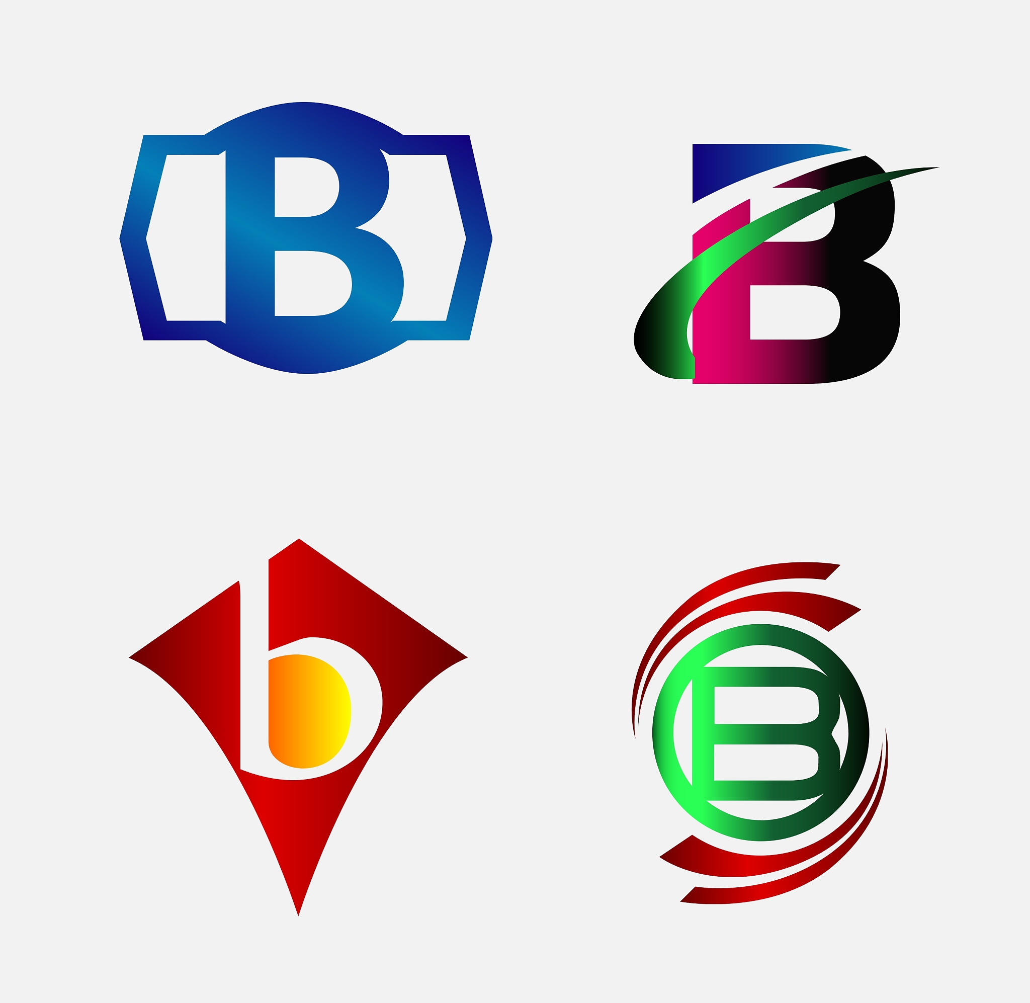 letter b alphabet logo