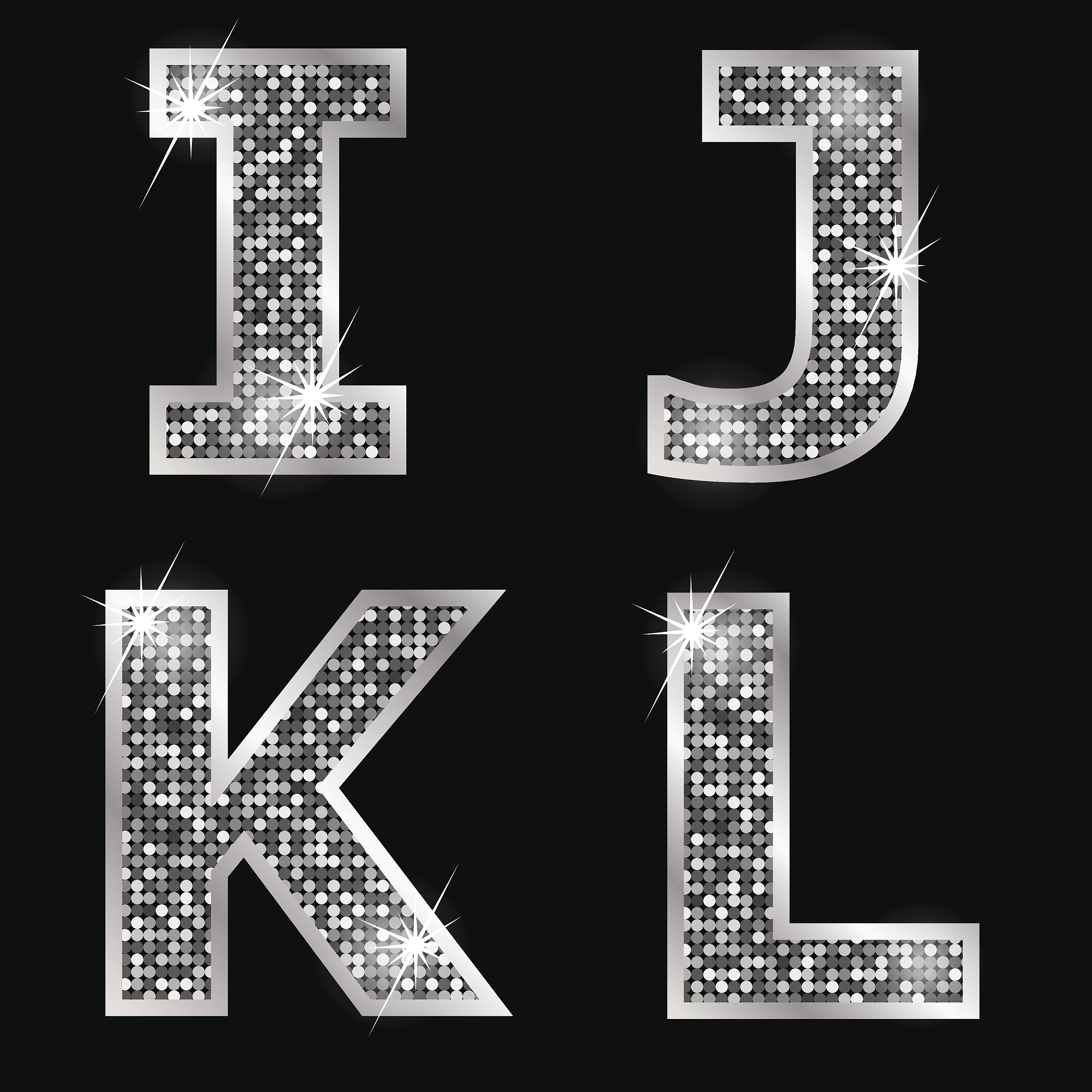 银色,闪亮的,文字,金属质感,英文字母<strong>l</strong>,英文字母k,英文字母i,英文字母