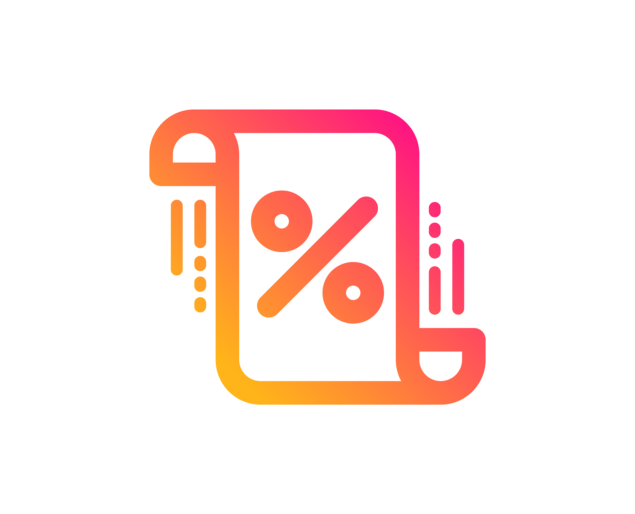 loan percent icon discount blueprint sign