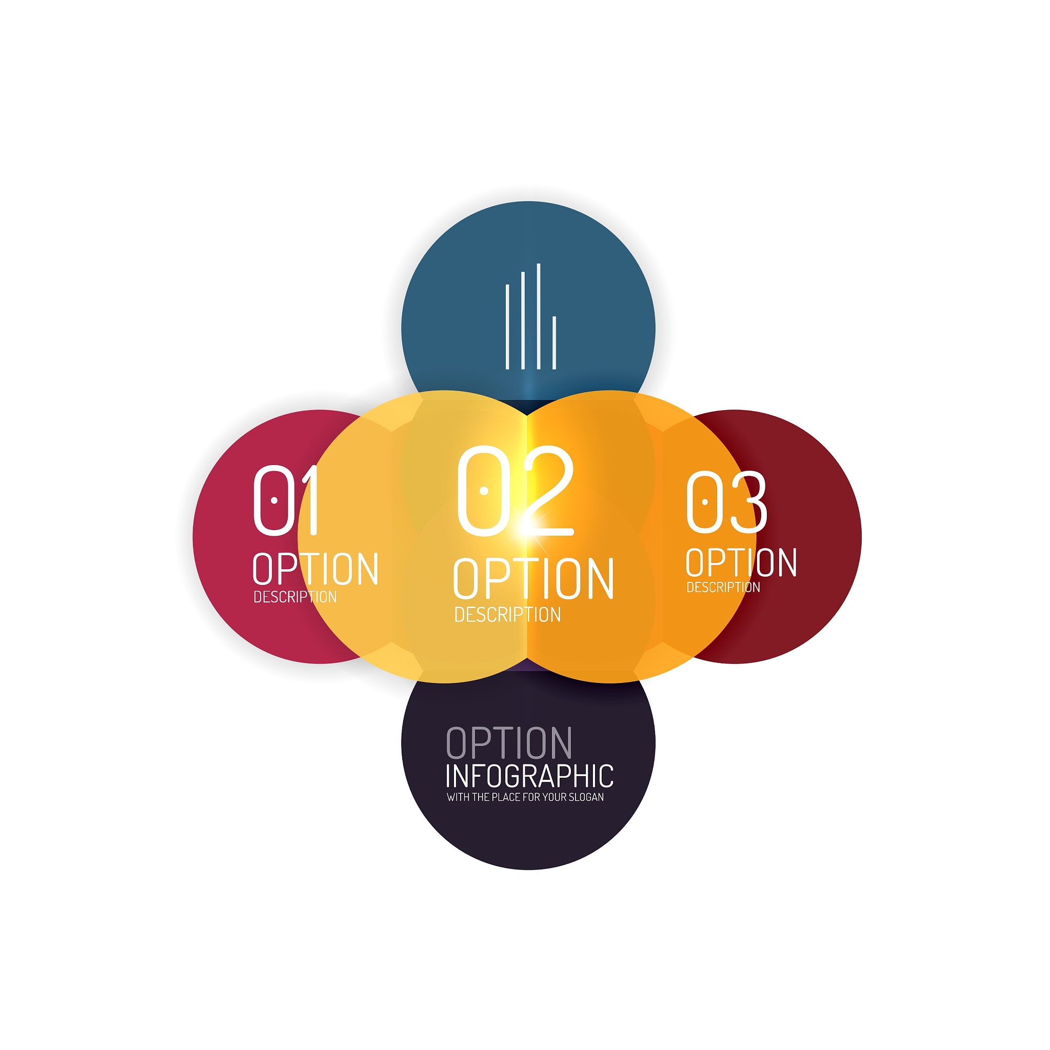 abstract business geometric infographics