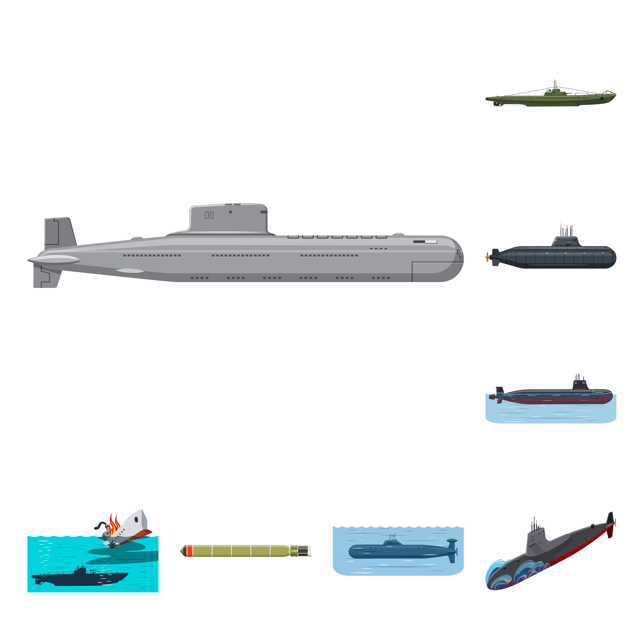 boat and navy icon set of