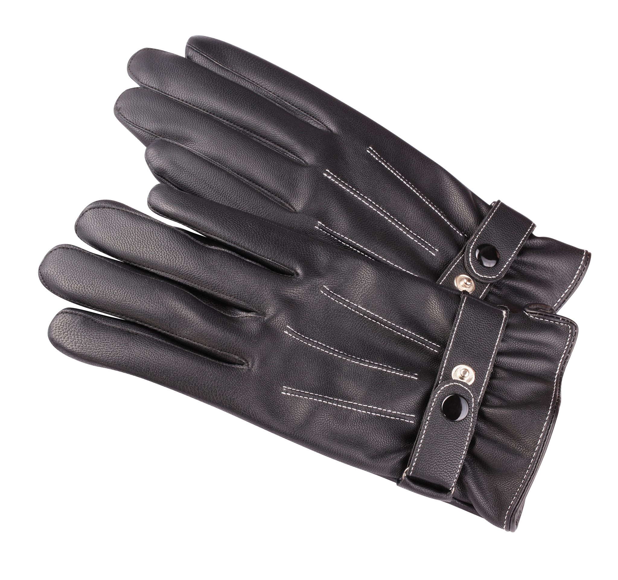 two leather gloves isolated